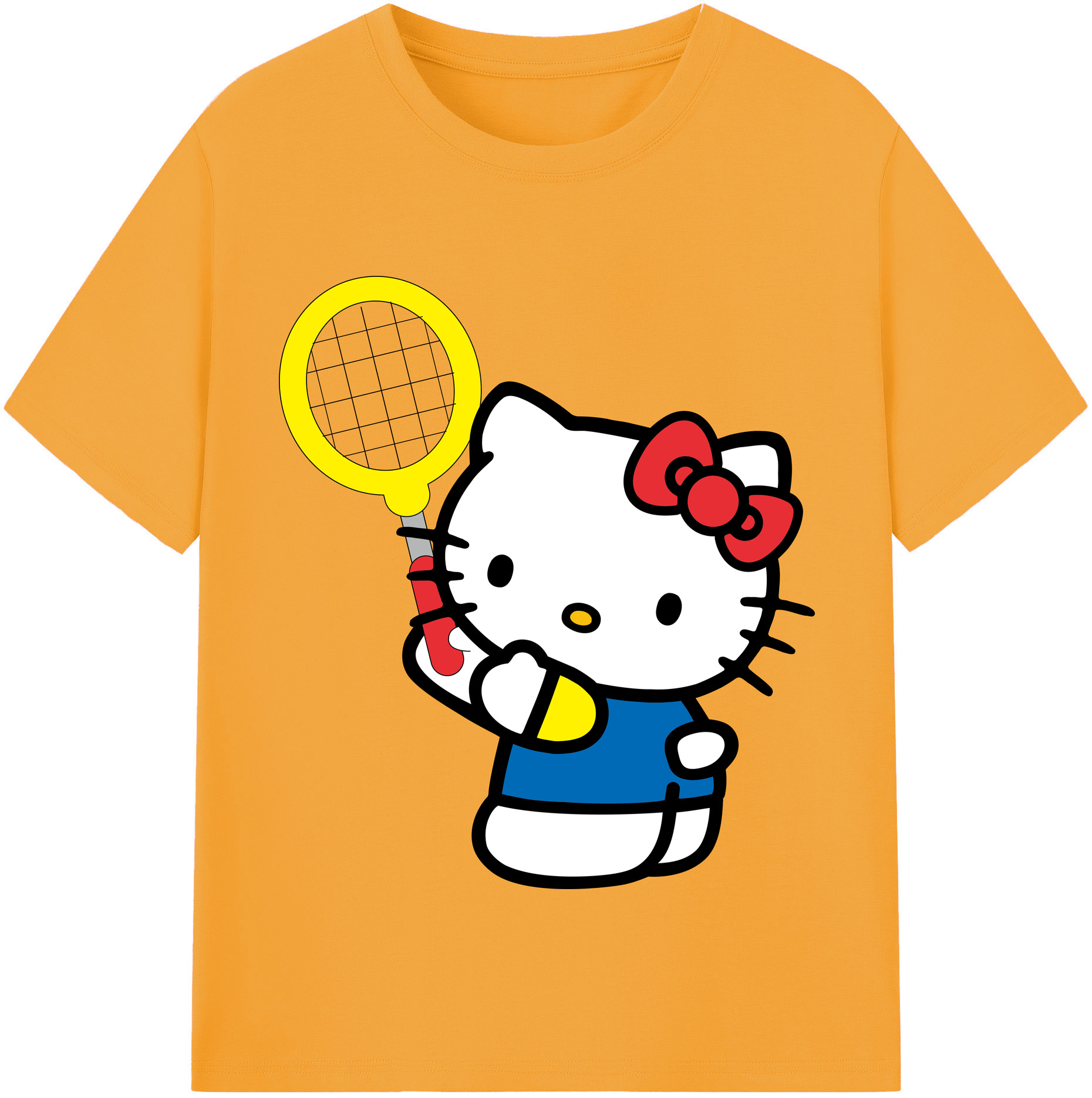 （画像用） Hello Kitty ハローキティ 綿100％半袖Tシャツ（フロントプリント）