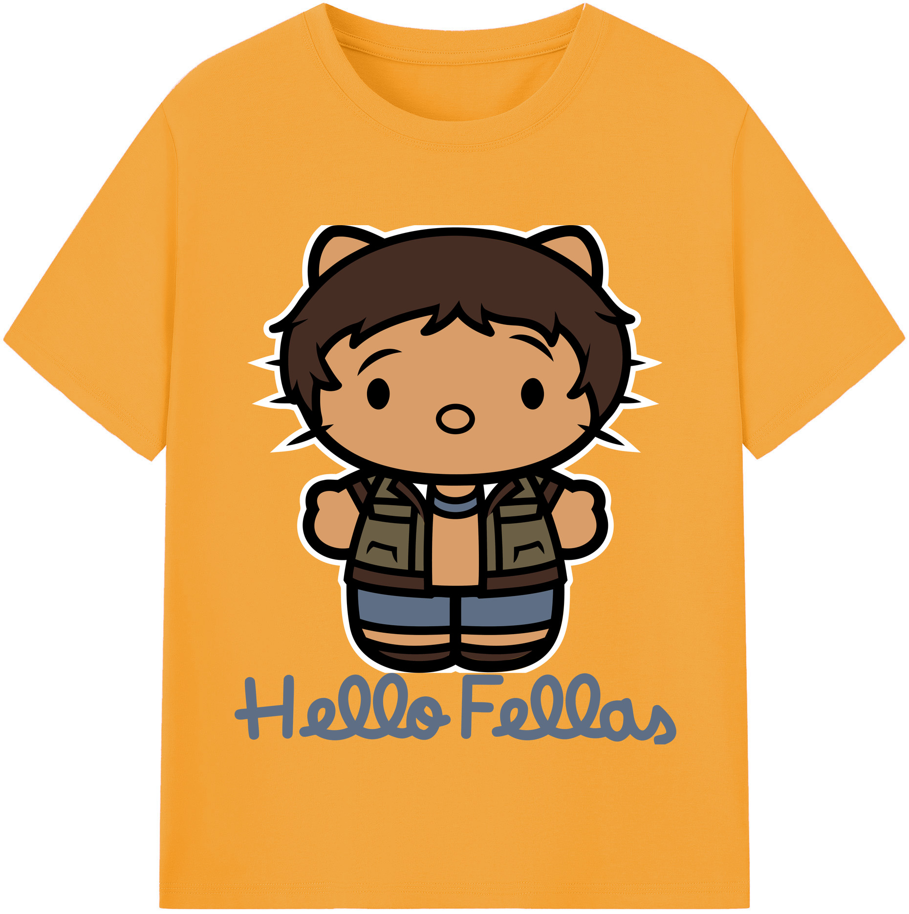 （画像用） Hello Kitty ハローキティ 綿100％半袖Tシャツ（フロントプリント）