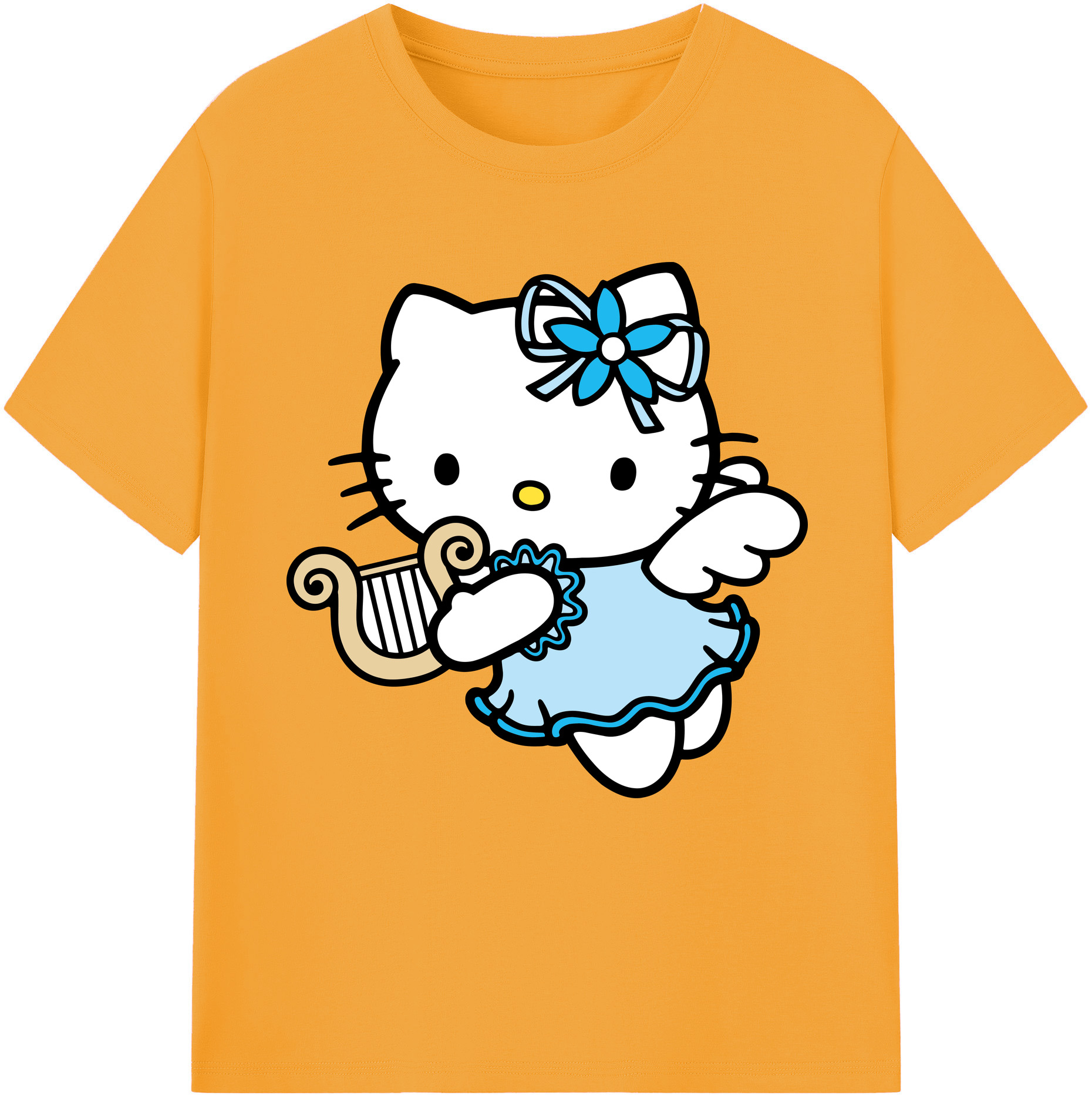 （画像用） Hello Kitty ハローキティ 綿100％半袖Tシャツ（フロントプリント）