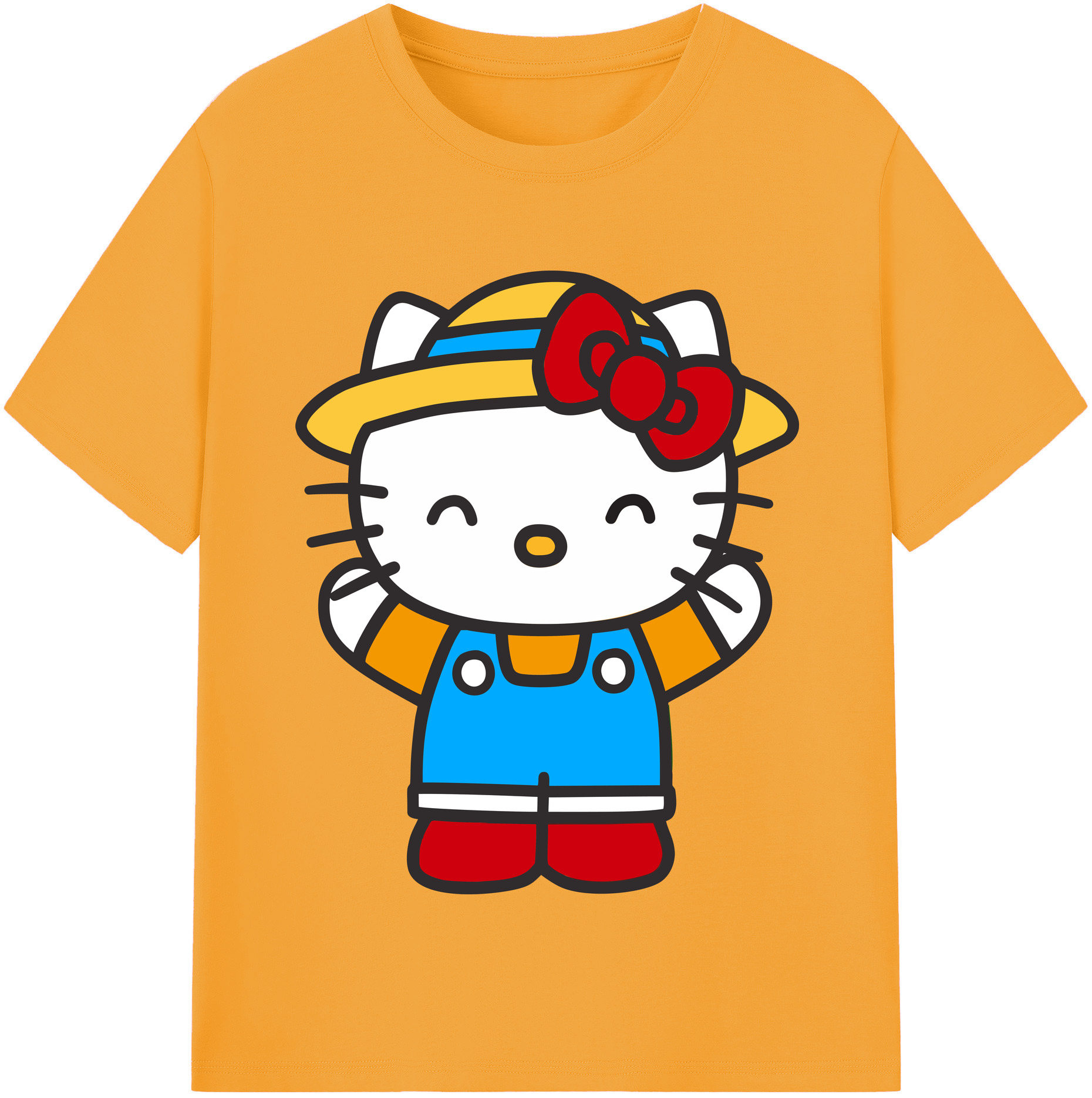 （画像用） Hello Kitty ハローキティ 綿100％半袖Tシャツ（フロントプリント）