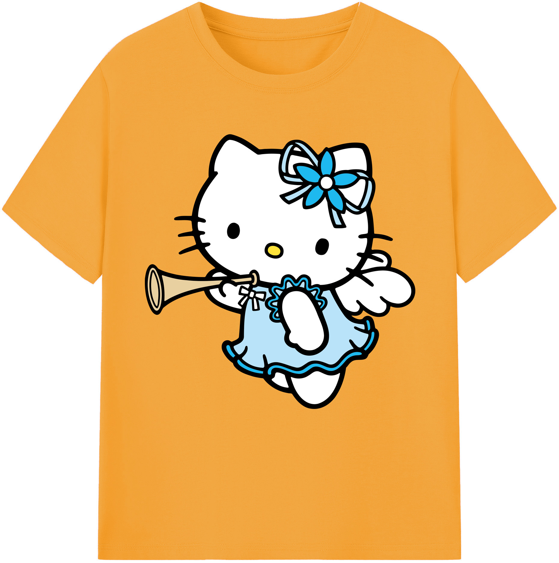 （画像用） Hello Kitty ハローキティ 綿100％半袖Tシャツ（フロントプリント）