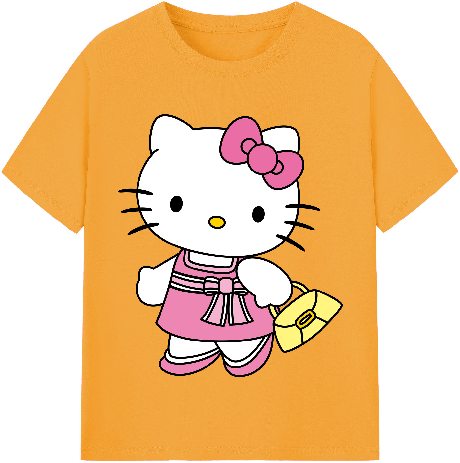 （画像用） Hello Kitty ハローキティ 綿100％半袖Tシャツ（フロントプリント）