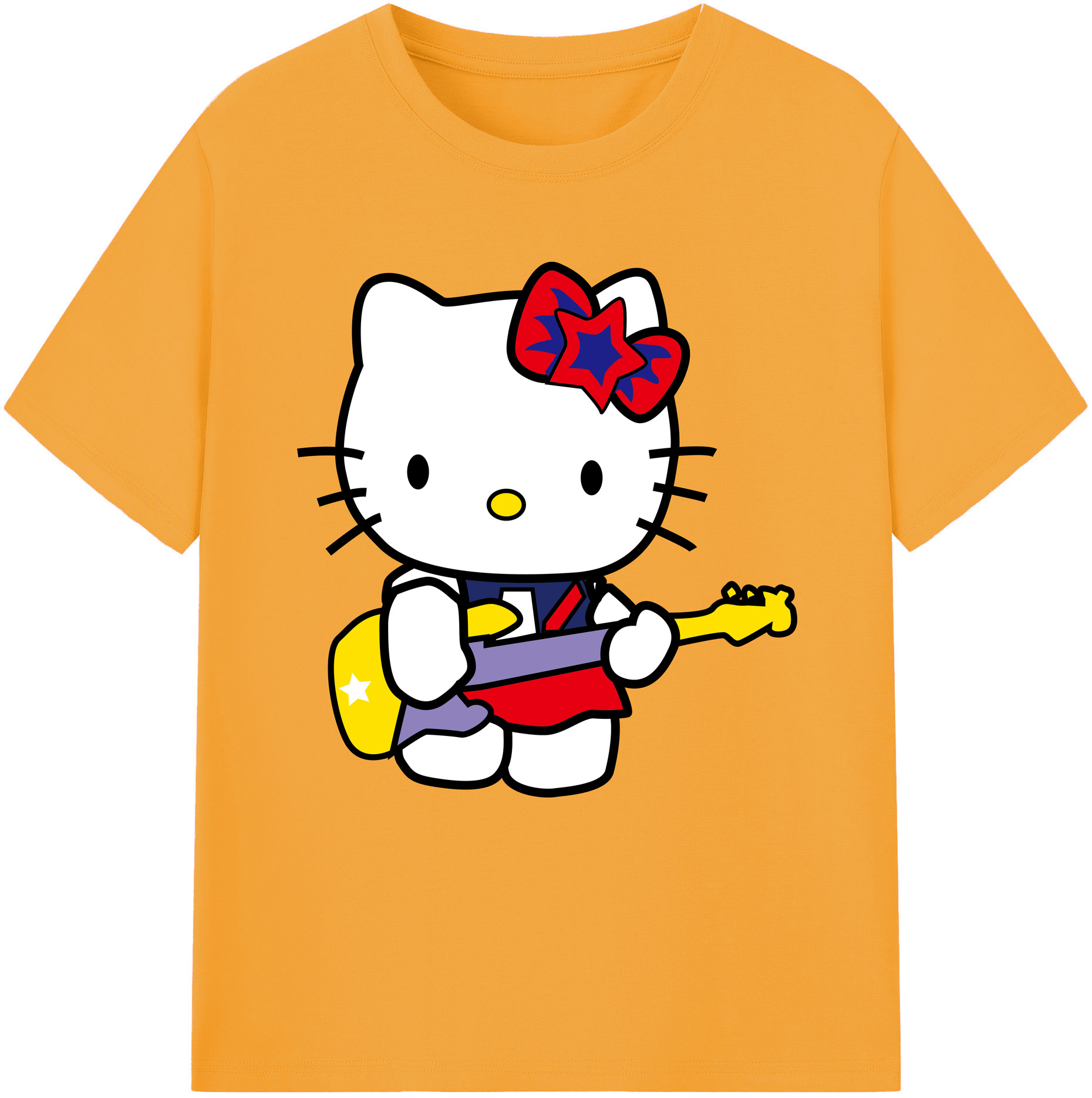 （画像用） Hello Kitty ハローキティ 綿100％半袖Tシャツ（フロントプリント）