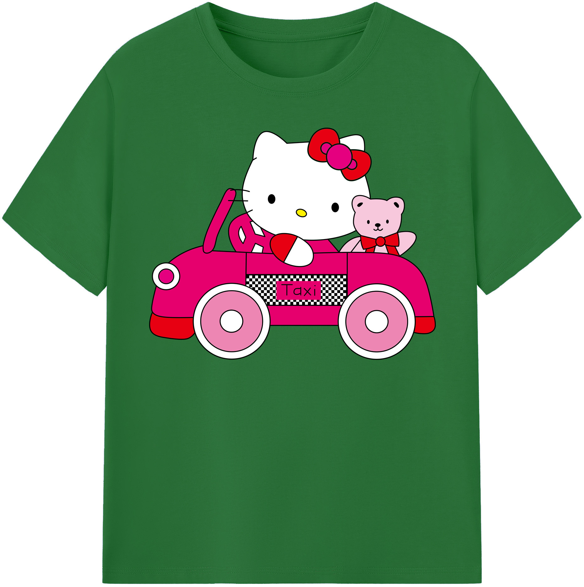 （画像用） Hello Kitty ハローキティ 綿100％半袖Tシャツ（フロントプリント）