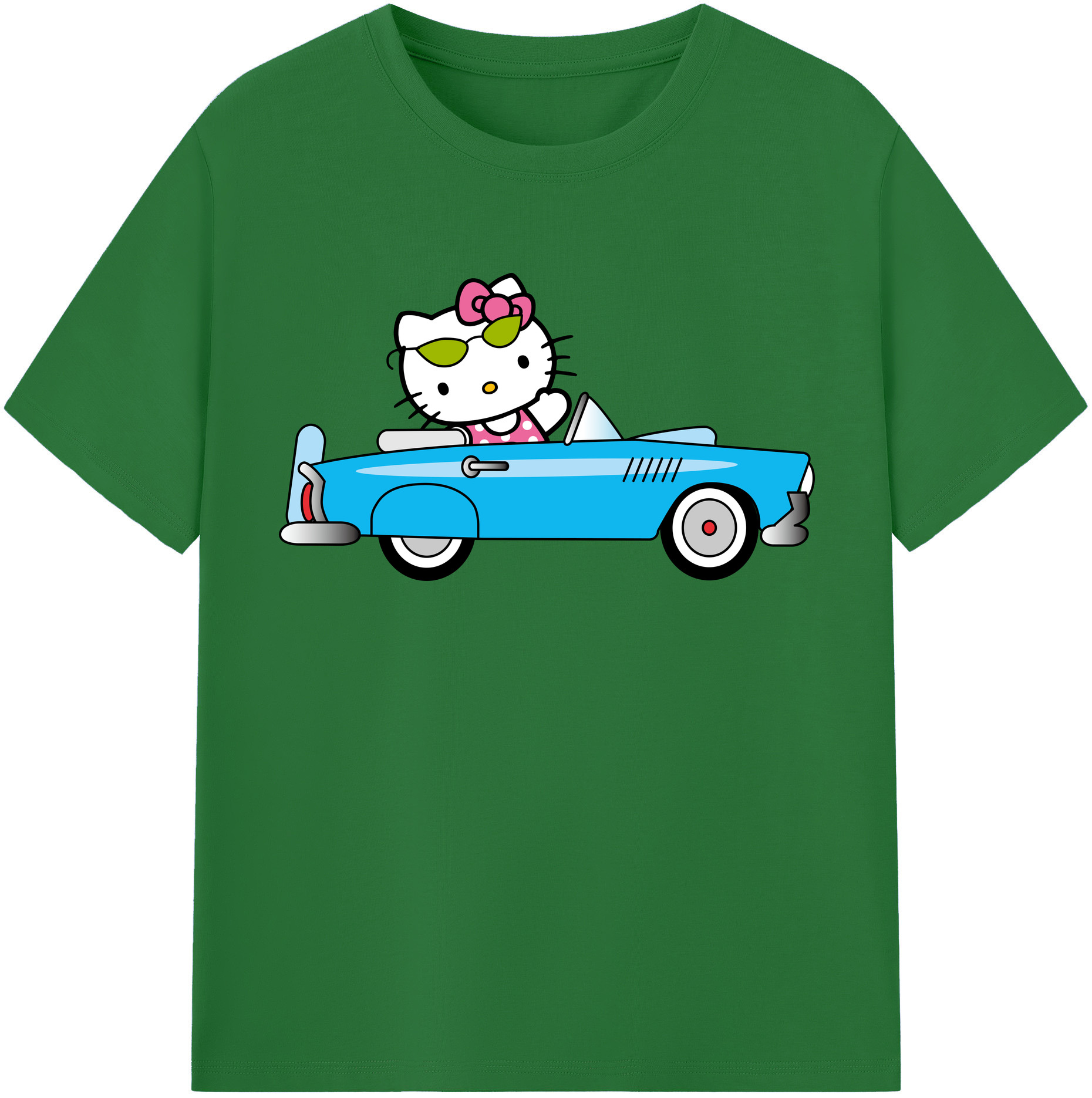 （画像用） Hello Kitty ハローキティ 綿100％半袖Tシャツ（フロントプリント）