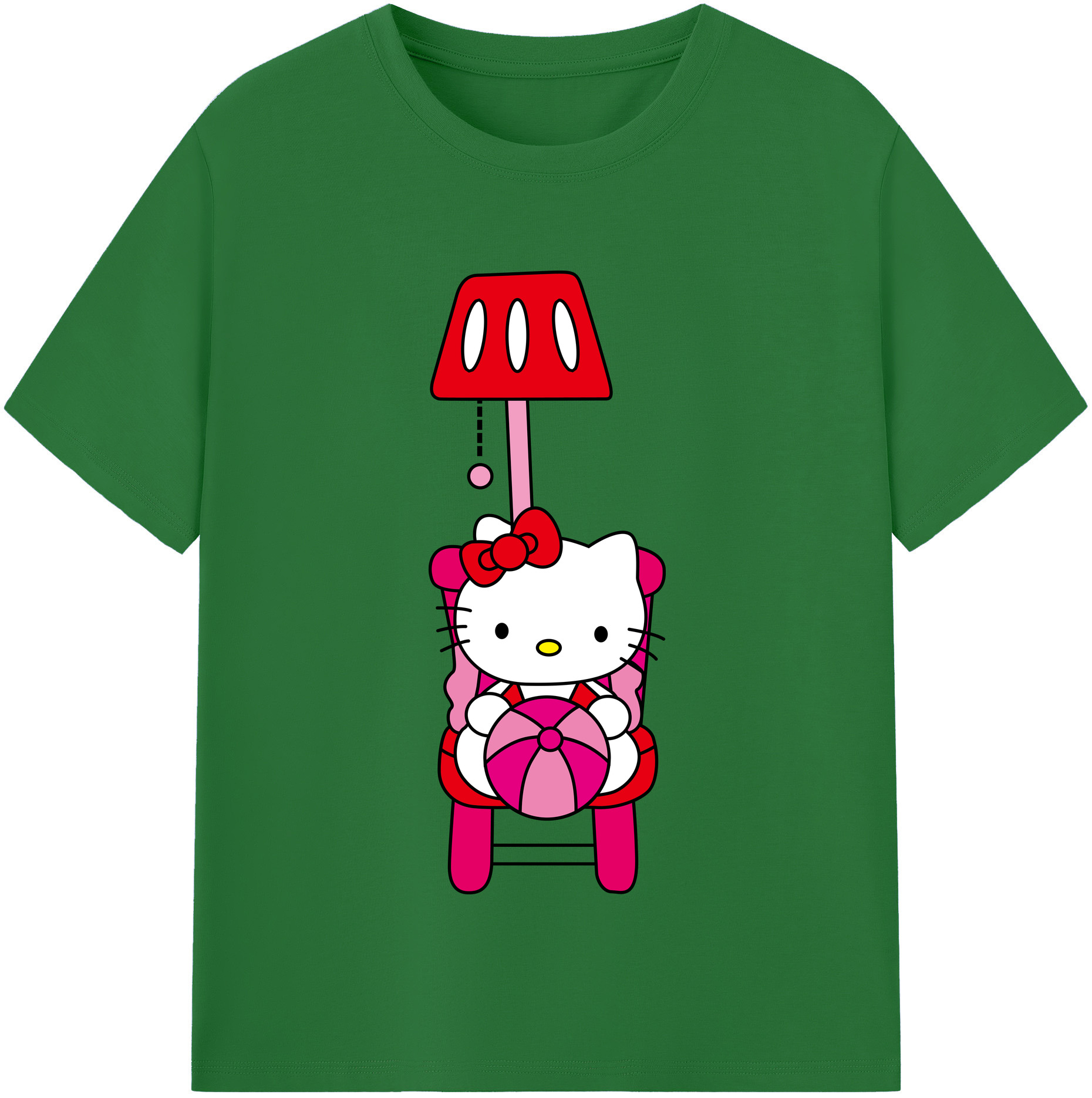 （画像用） Hello Kitty ハローキティ 綿100％半袖Tシャツ（フロントプリント）