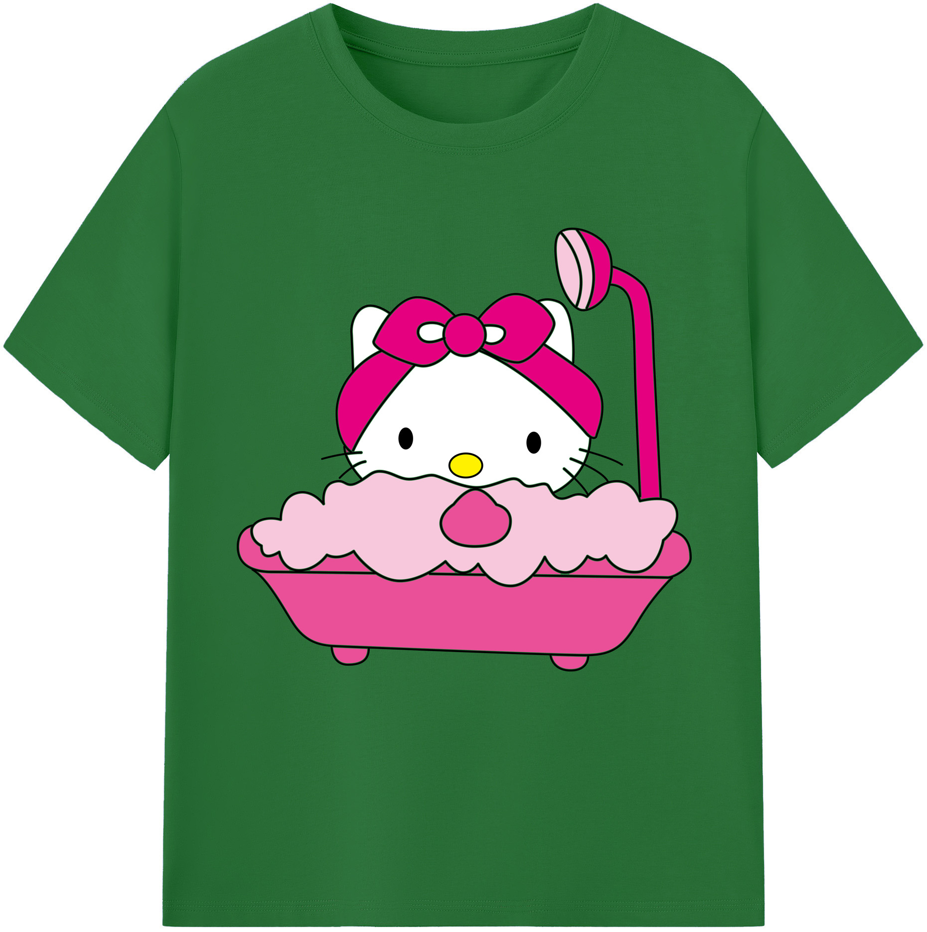 （画像用） Hello Kitty ハローキティ 綿100％半袖Tシャツ（フロントプリント）