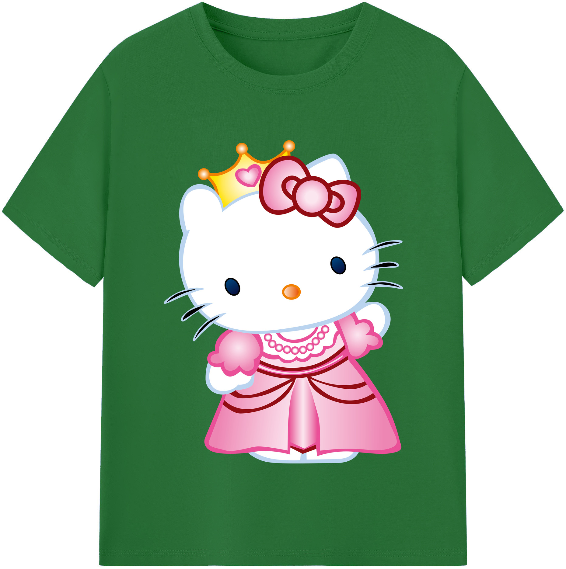 （画像用） Hello Kitty ハローキティ 綿100％半袖Tシャツ（フロントプリント）