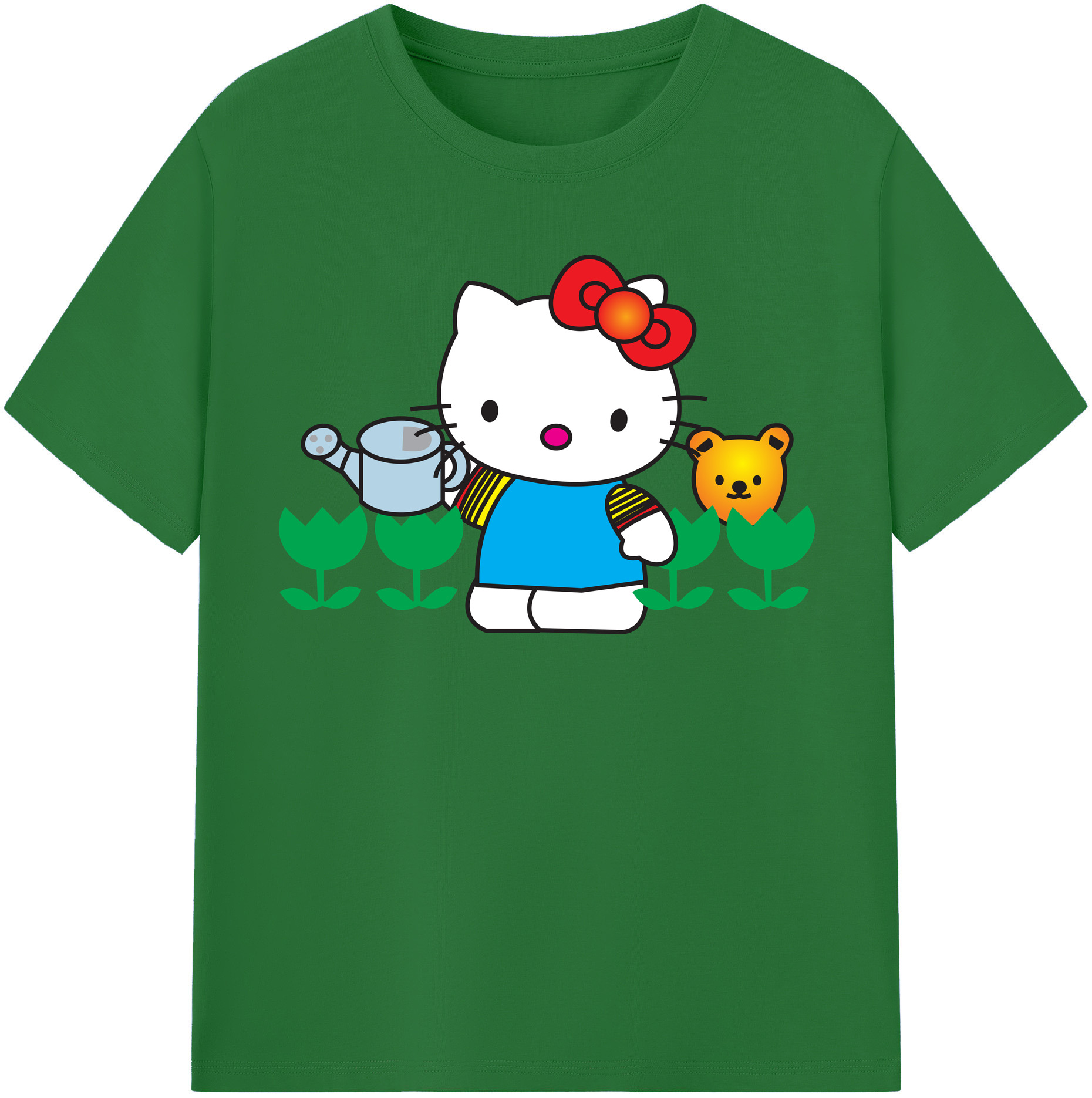 （画像用） Hello Kitty ハローキティ 綿100％半袖Tシャツ（フロントプリント）