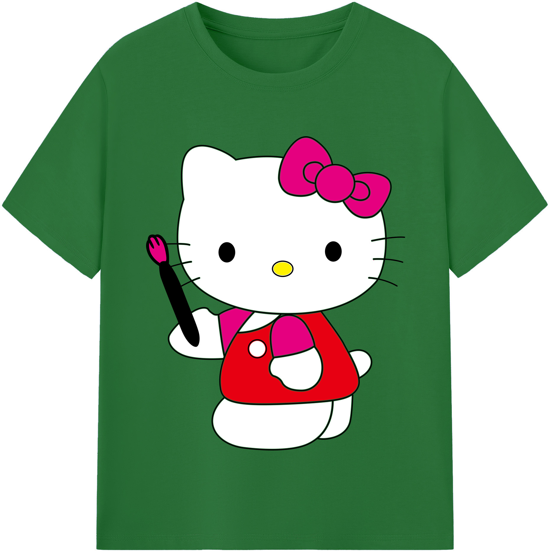 （画像用） Hello Kitty ハローキティ 綿100％半袖Tシャツ（フロントプリント）