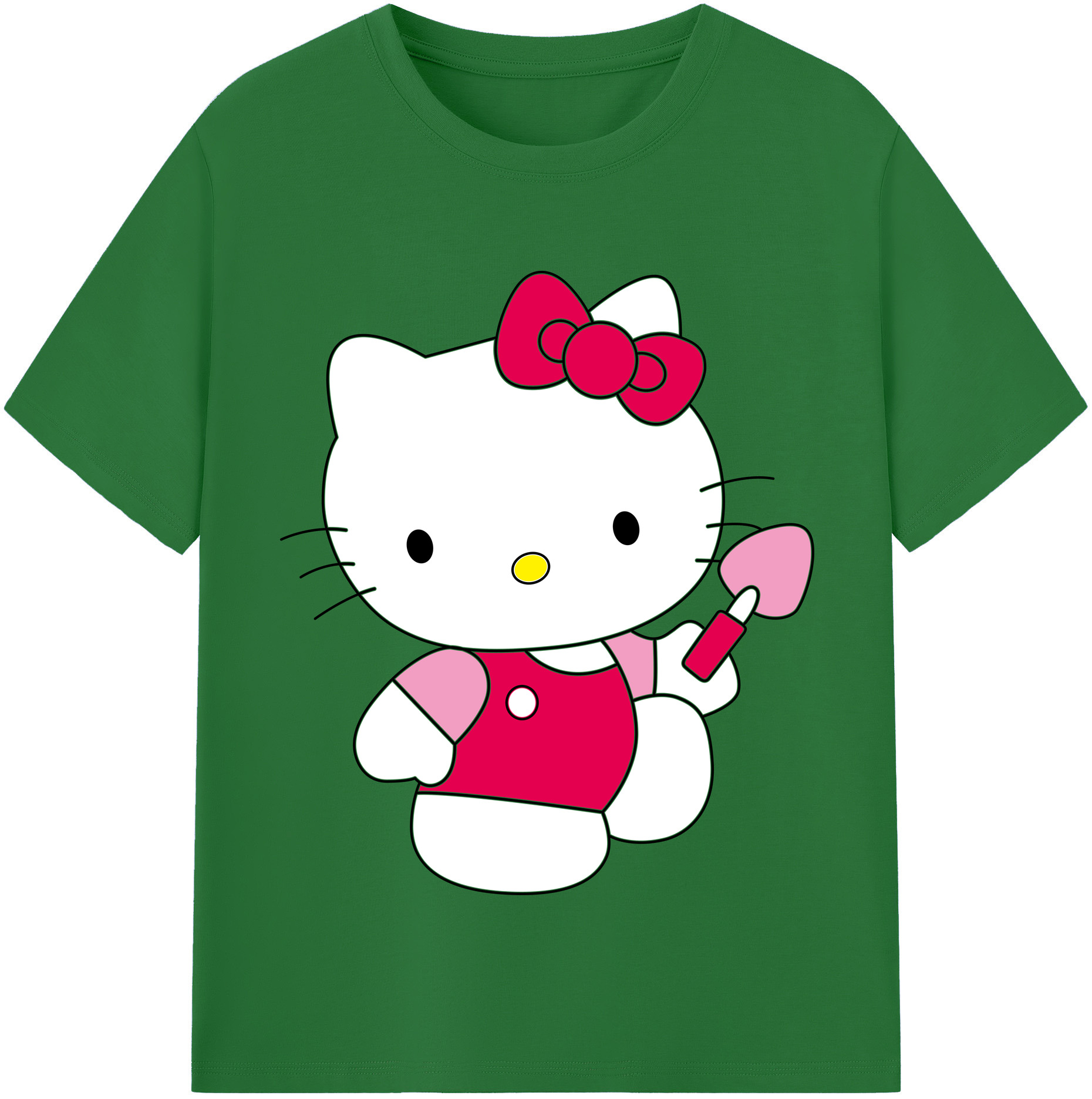 （画像用） Hello Kitty ハローキティ 綿100％半袖Tシャツ（フロントプリント）