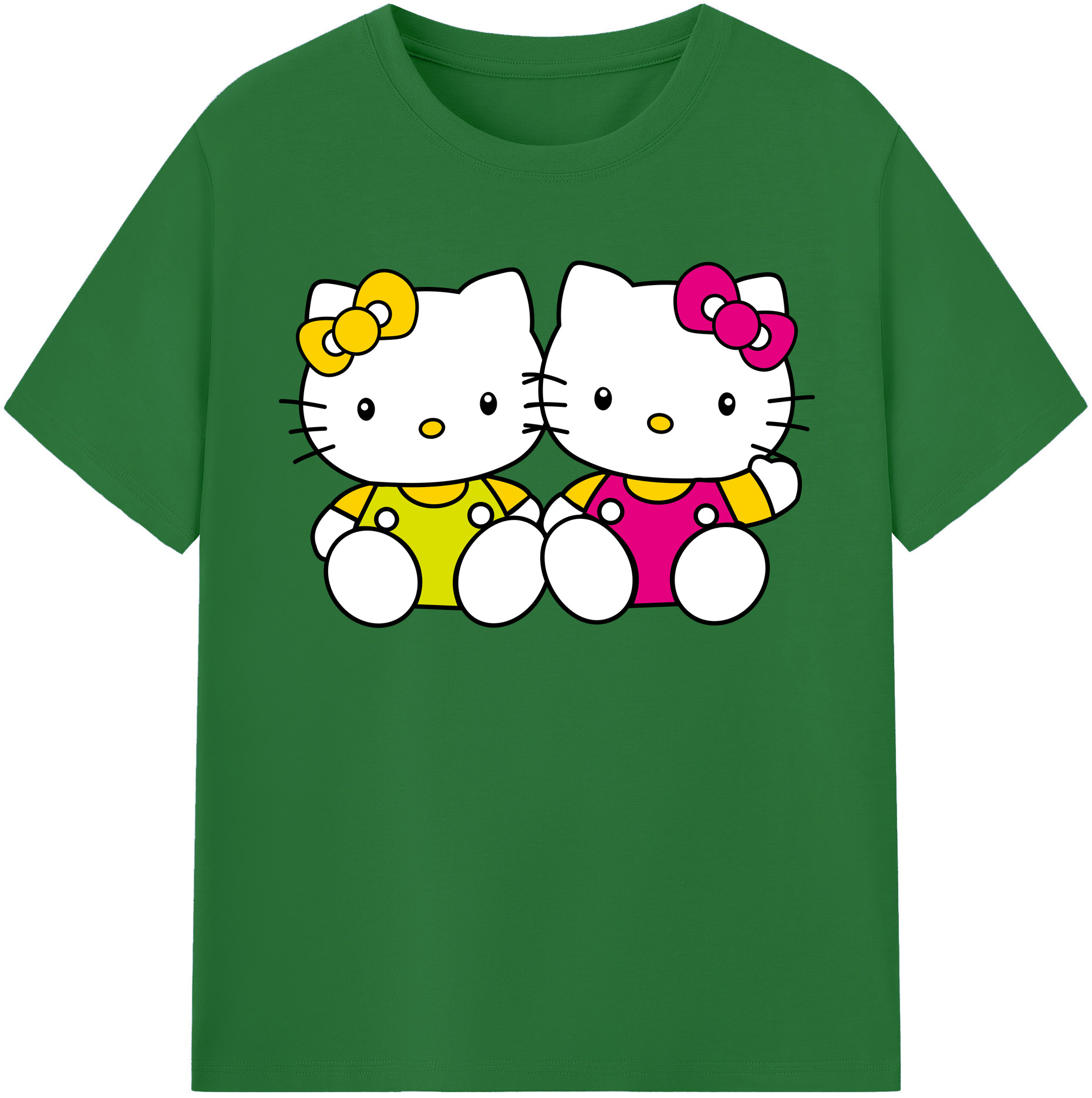 （画像用） Hello Kitty ハローキティ 綿100％半袖Tシャツ（フロントプリント）