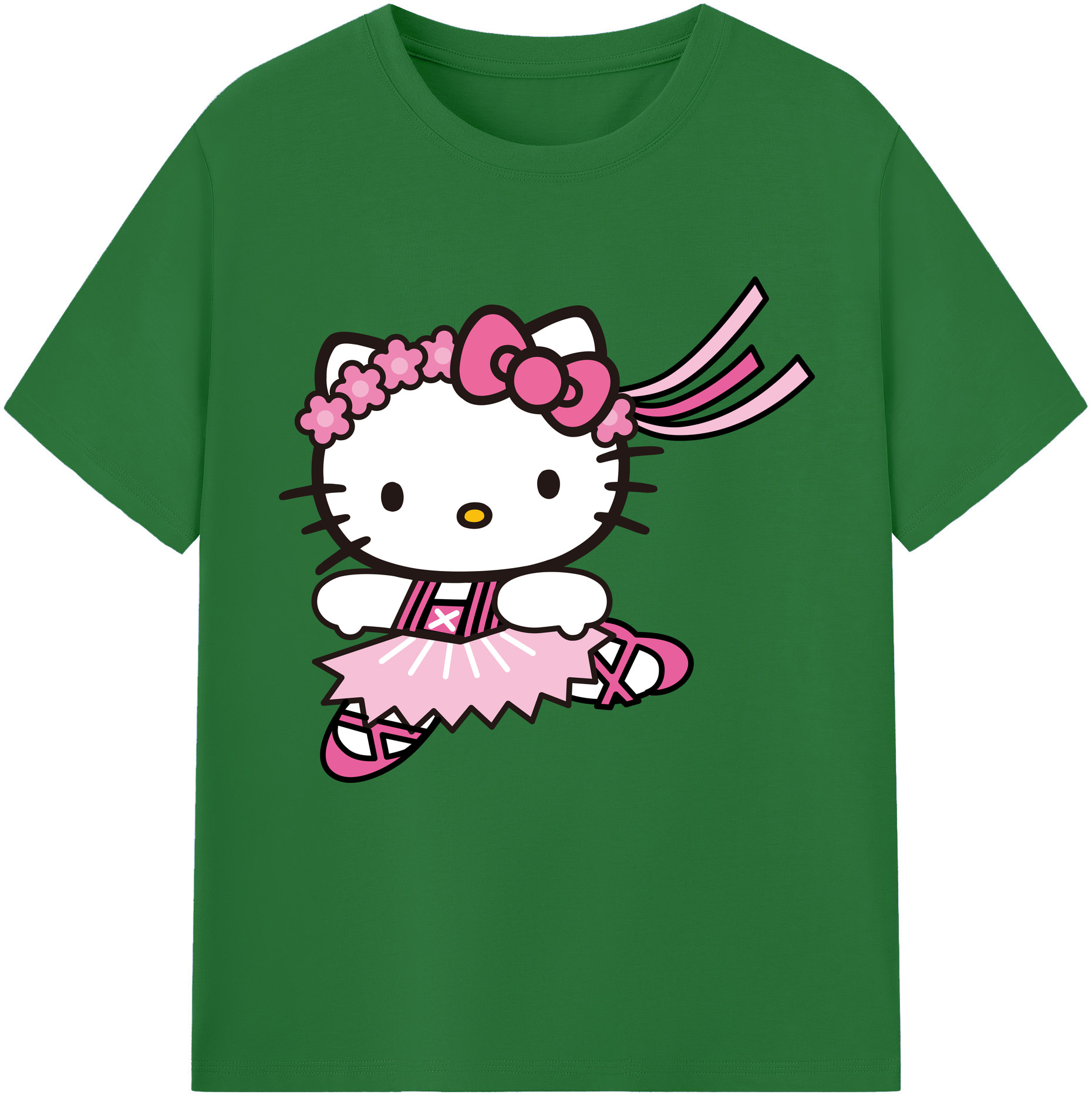 （画像用） Hello Kitty ハローキティ 綿100％半袖Tシャツ（フロントプリント）