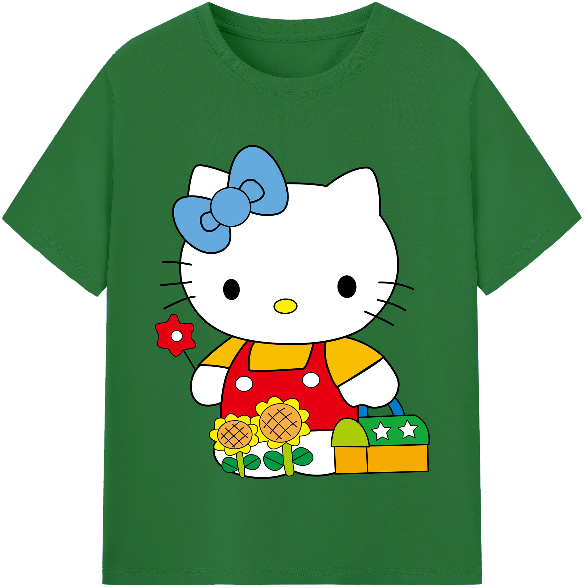 （画像用） Hello Kitty ハローキティ 綿100％半袖Tシャツ（フロントプリント）