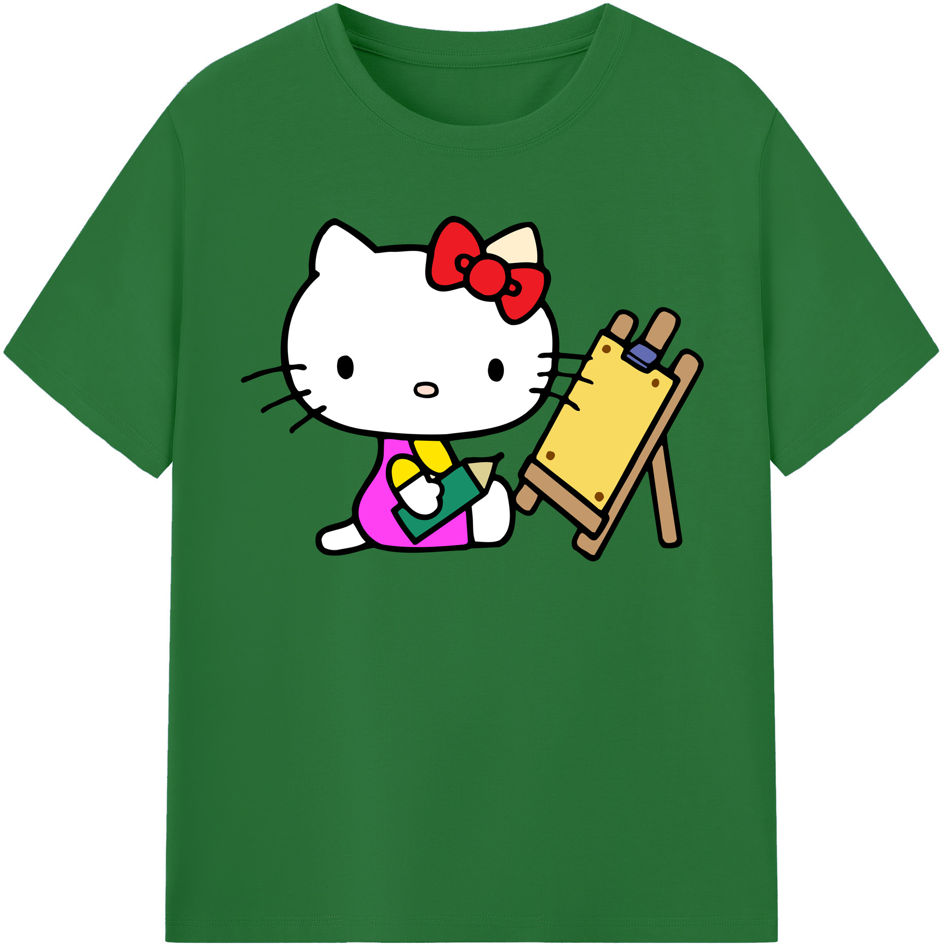 （画像用） Hello Kitty ハローキティ 綿100％半袖Tシャツ（フロントプリント）