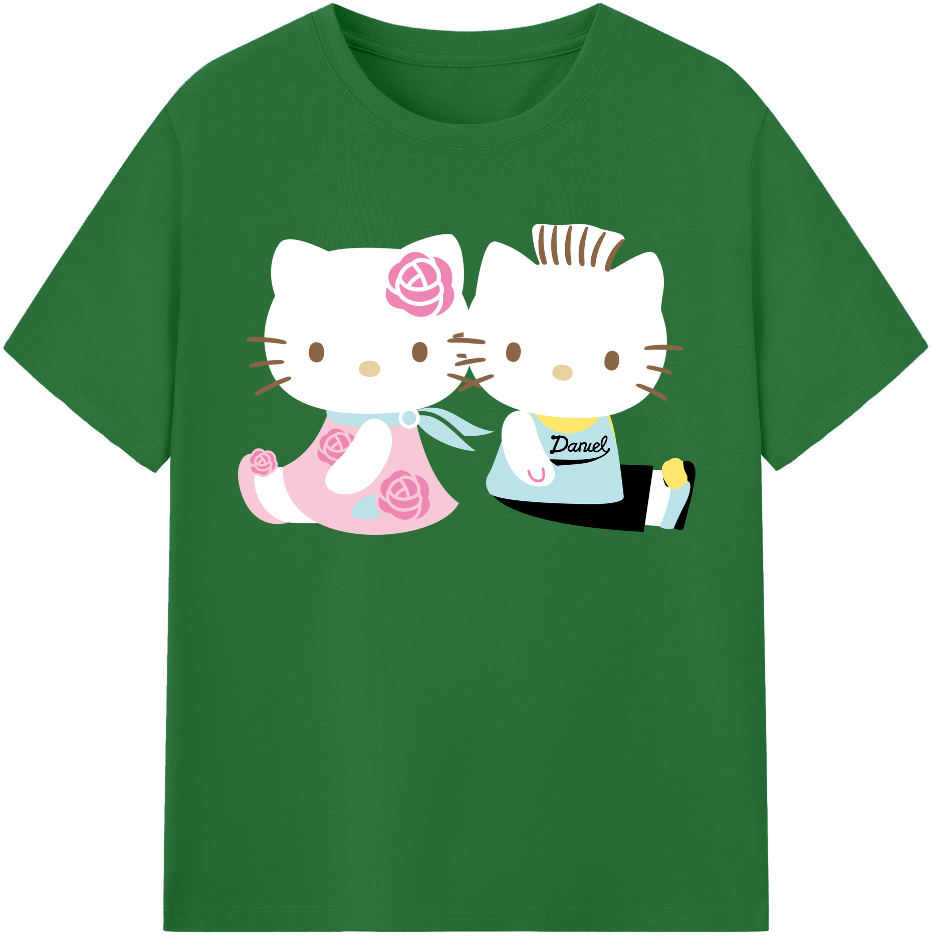 （画像用） Hello Kitty ハローキティ 綿100％半袖Tシャツ（フロントプリント）