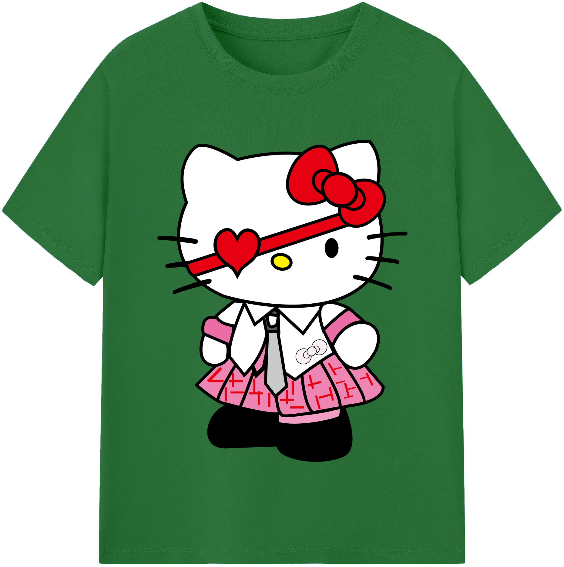 （画像用） Hello Kitty ハローキティ 綿100％半袖Tシャツ（フロントプリント）