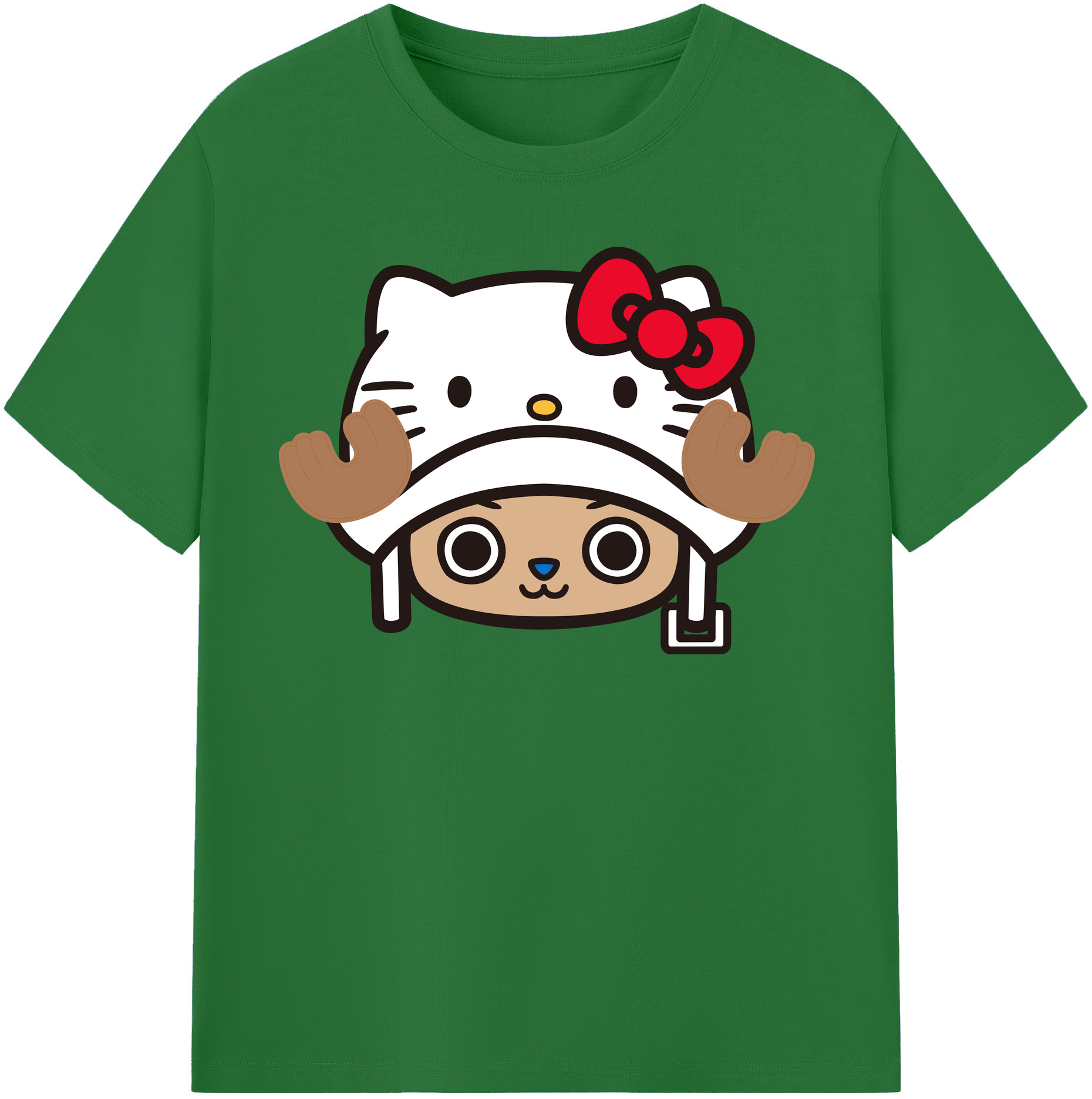 （画像用） Hello Kitty ハローキティ 綿100％半袖Tシャツ（フロントプリント）
