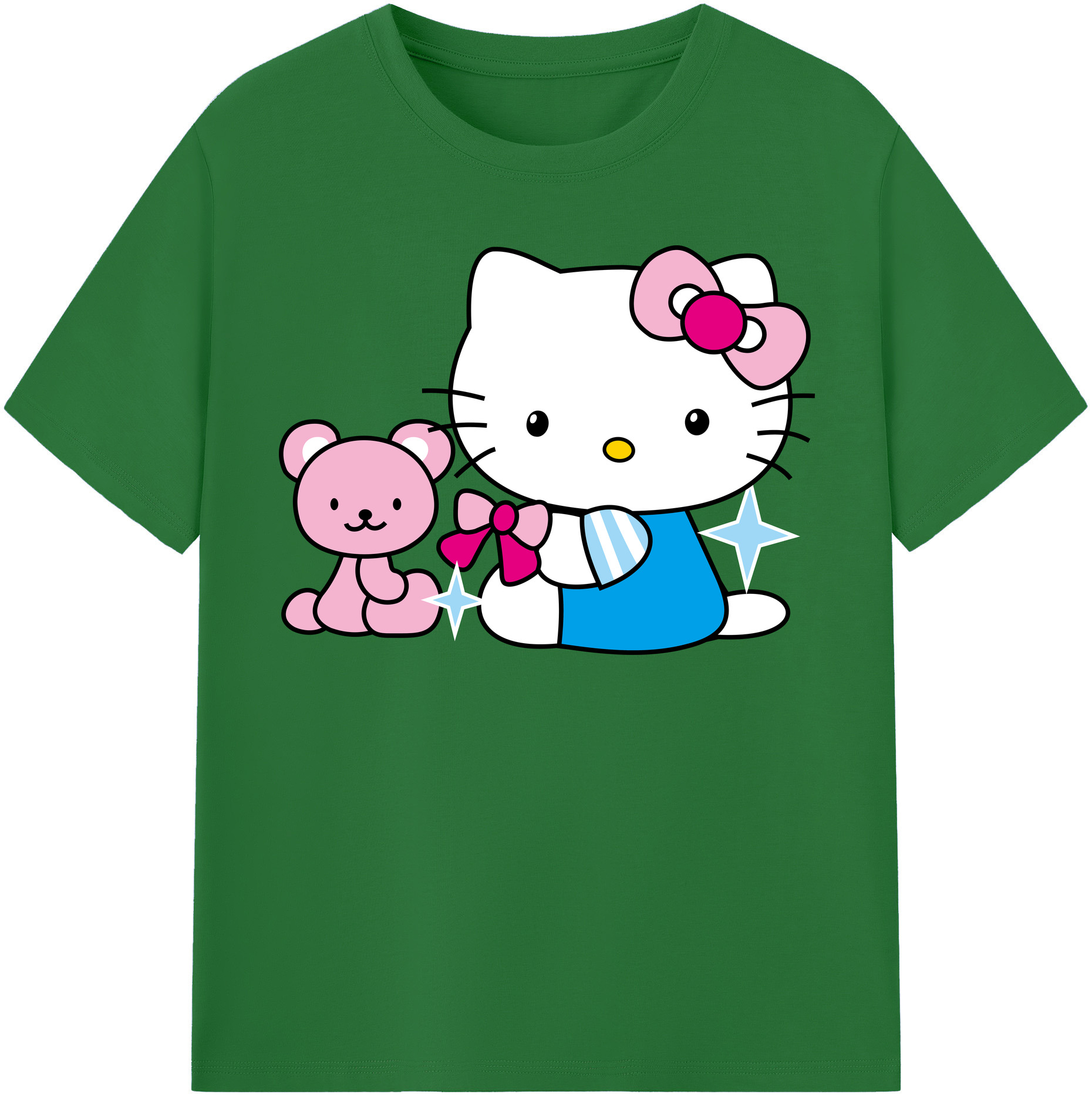（画像用） Hello Kitty ハローキティ 綿100％半袖Tシャツ（フロントプリント）