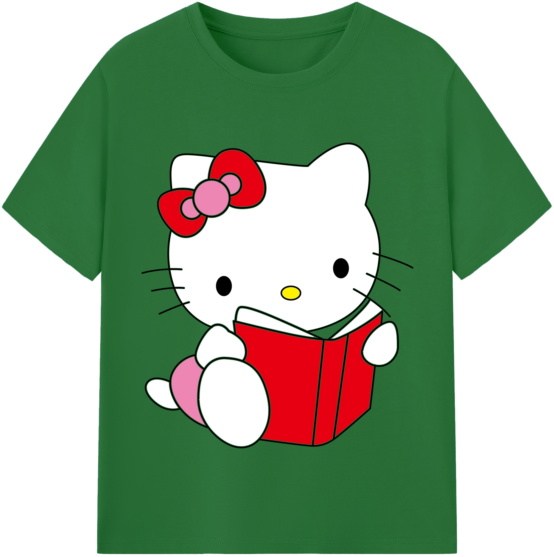 （画像用） Hello Kitty ハローキティ 綿100％半袖Tシャツ（フロントプリント）