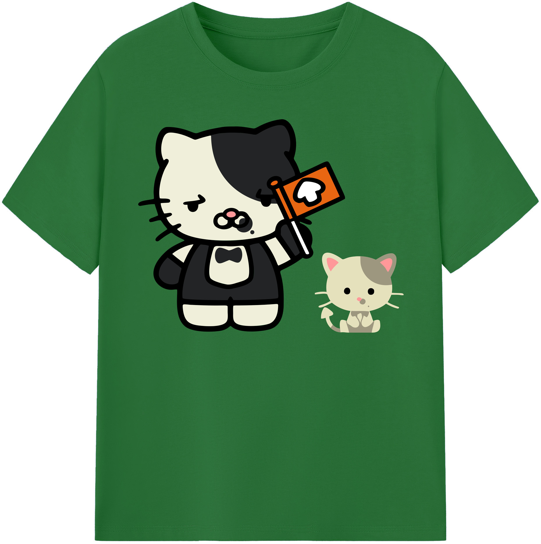 （画像用） Hello Kitty ハローキティ 綿100％半袖Tシャツ（フロントプリント）