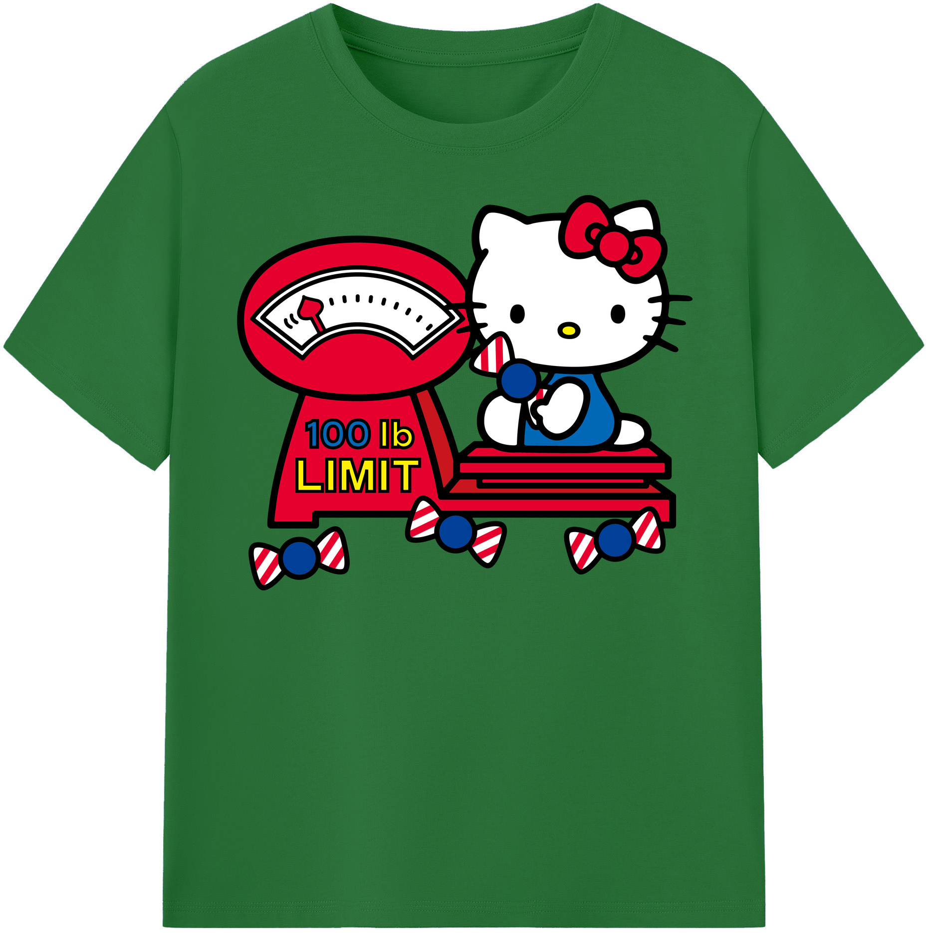 （画像用） Hello Kitty ハローキティ 綿100％半袖Tシャツ（フロントプリント）