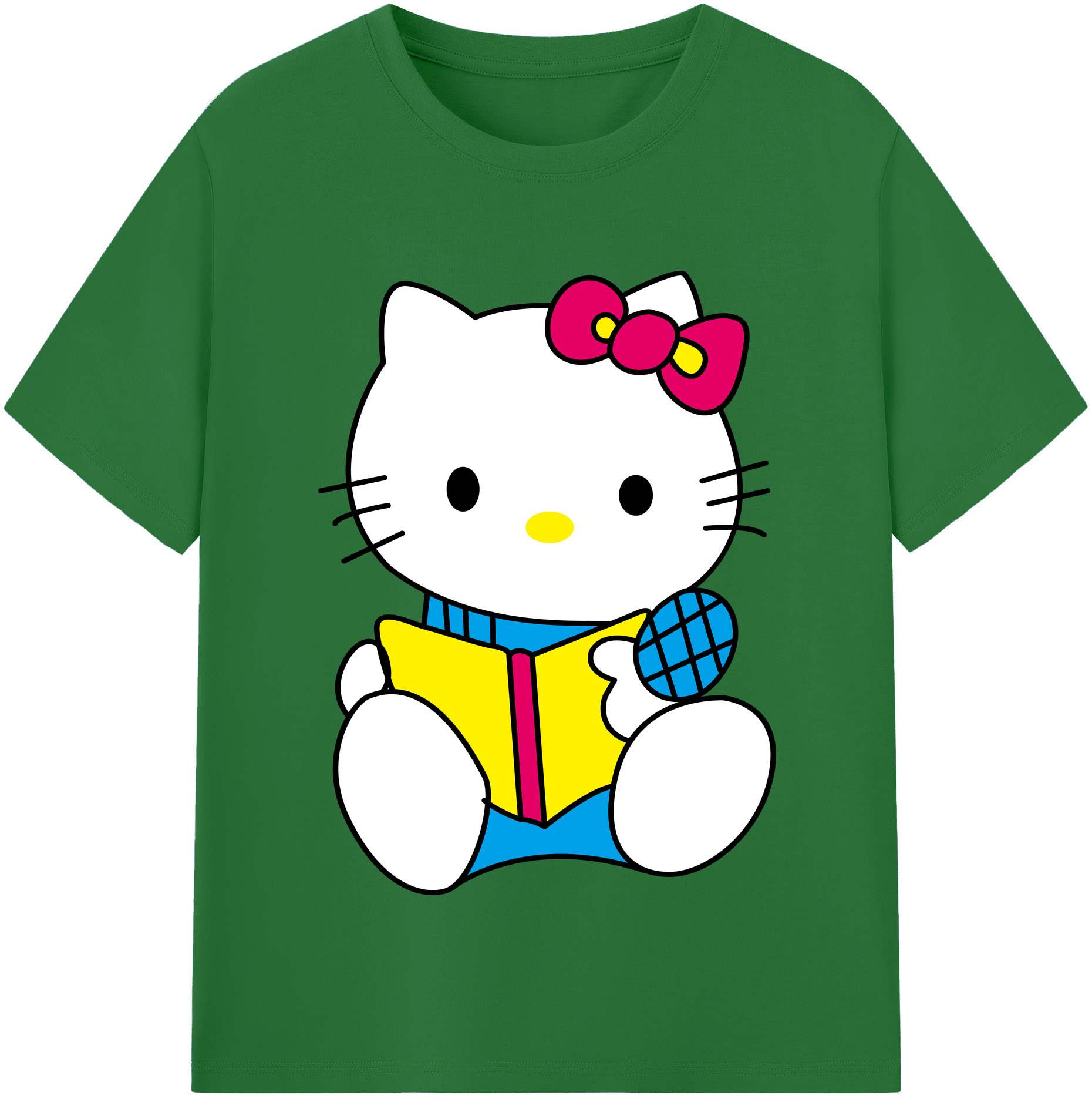 （画像用） Hello Kitty ハローキティ 綿100％半袖Tシャツ（フロントプリント）