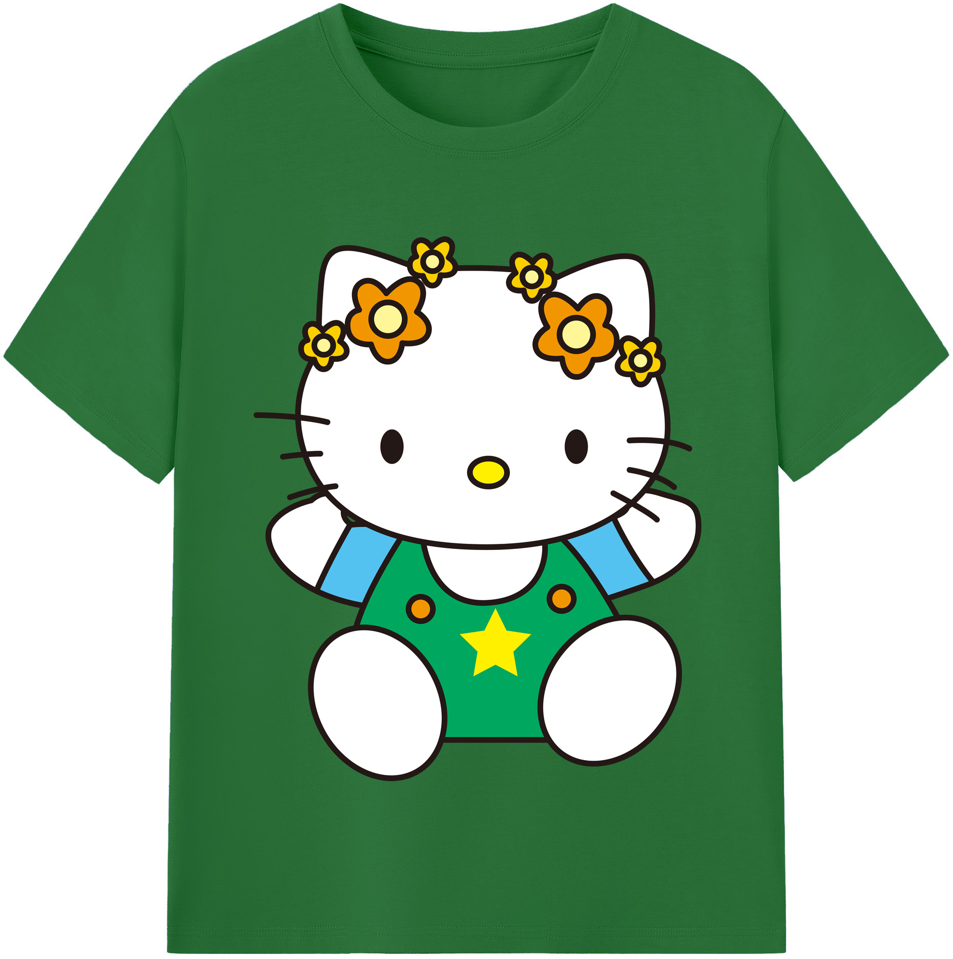 （画像用） Hello Kitty ハローキティ 綿100％半袖Tシャツ（フロントプリント）