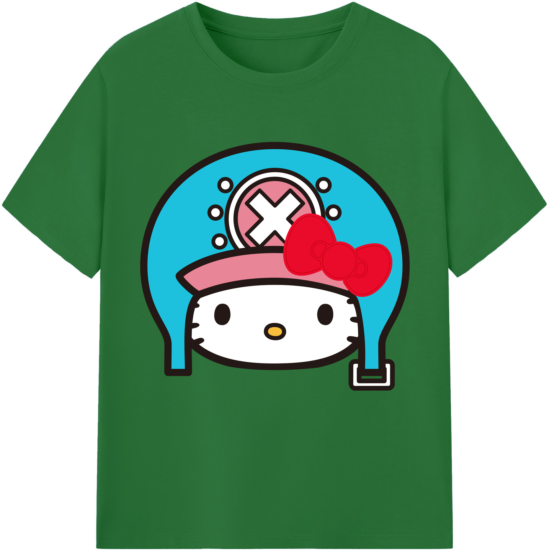 （画像用） Hello Kitty ハローキティ 綿100％半袖Tシャツ（フロントプリント）