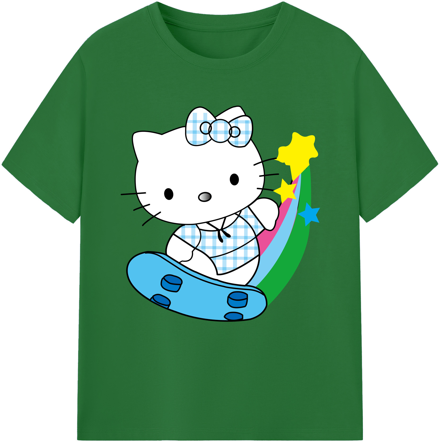 （画像用） Hello Kitty ハローキティ 綿100％半袖Tシャツ（フロントプリント）