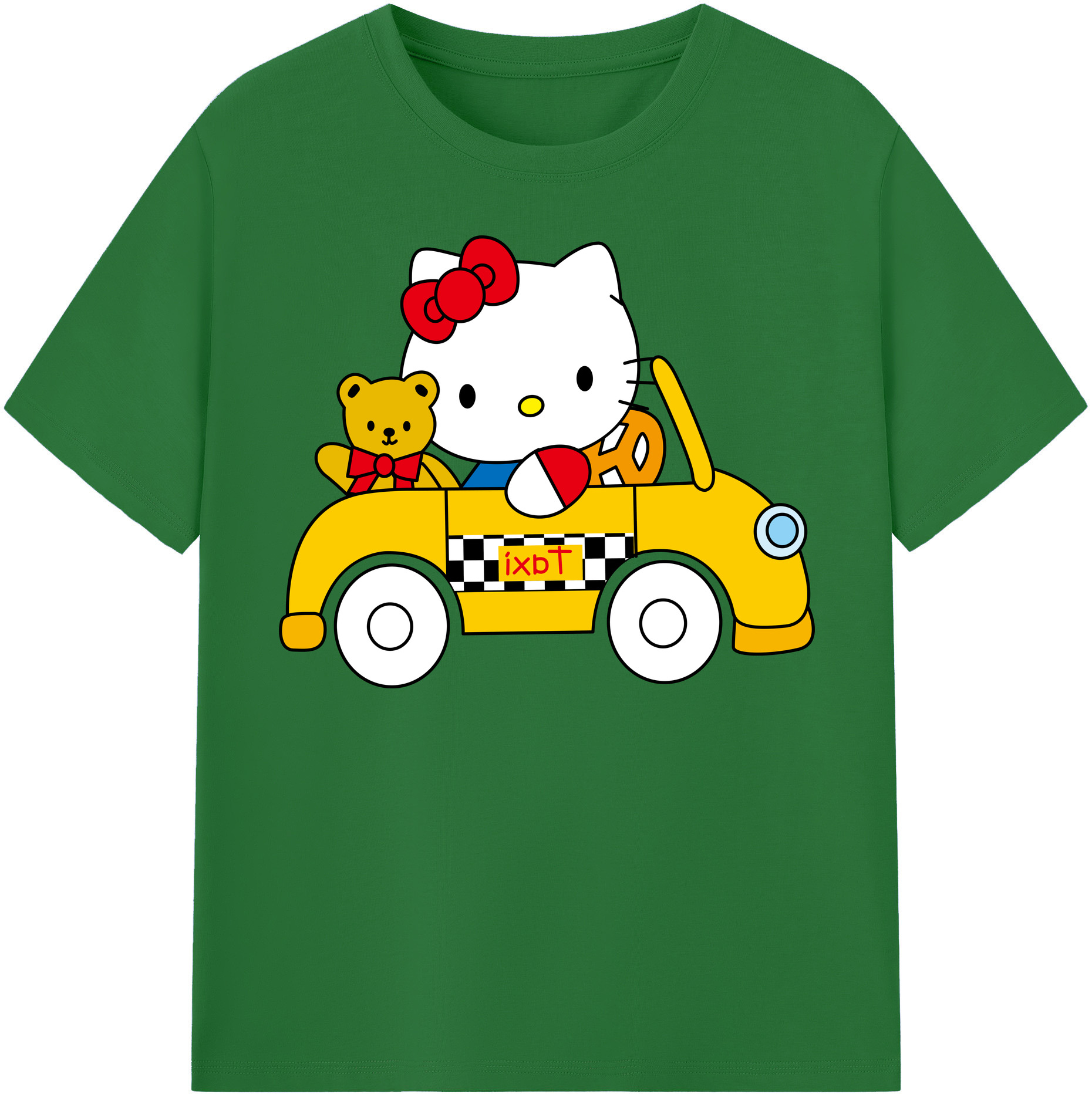 （画像用） Hello Kitty ハローキティ 綿100％半袖Tシャツ（フロントプリント）