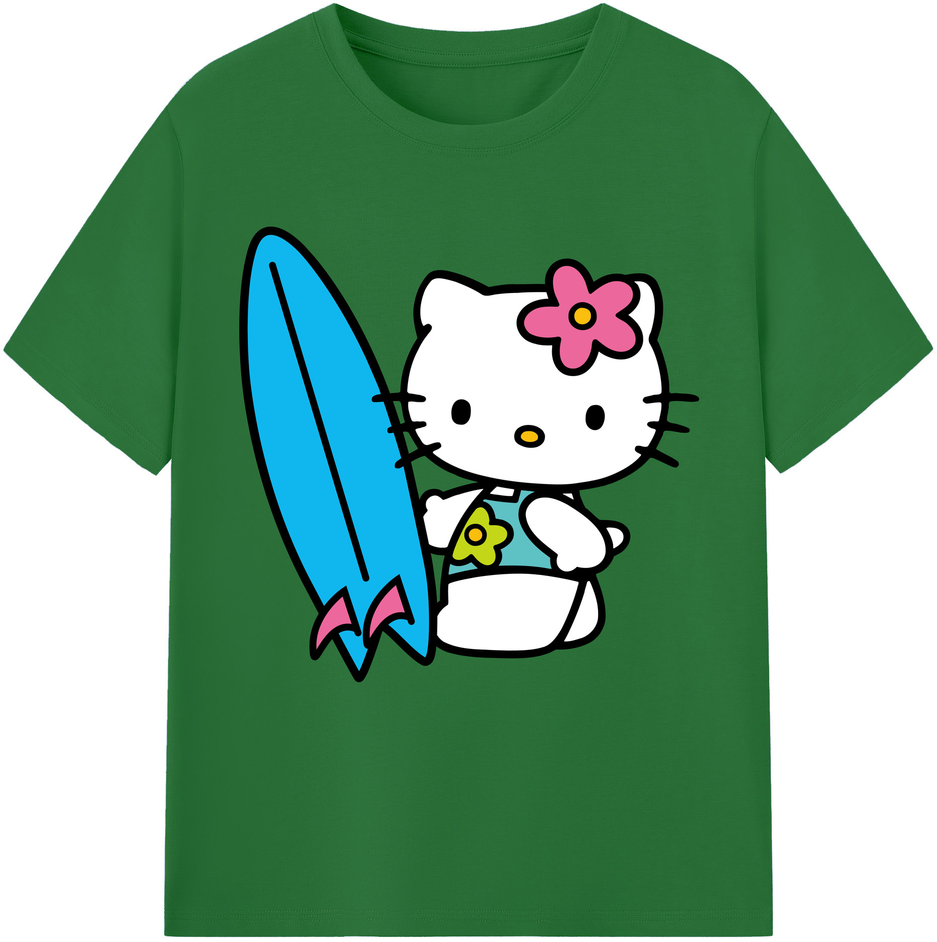 （画像用） Hello Kitty ハローキティ 綿100％半袖Tシャツ（フロントプリント）