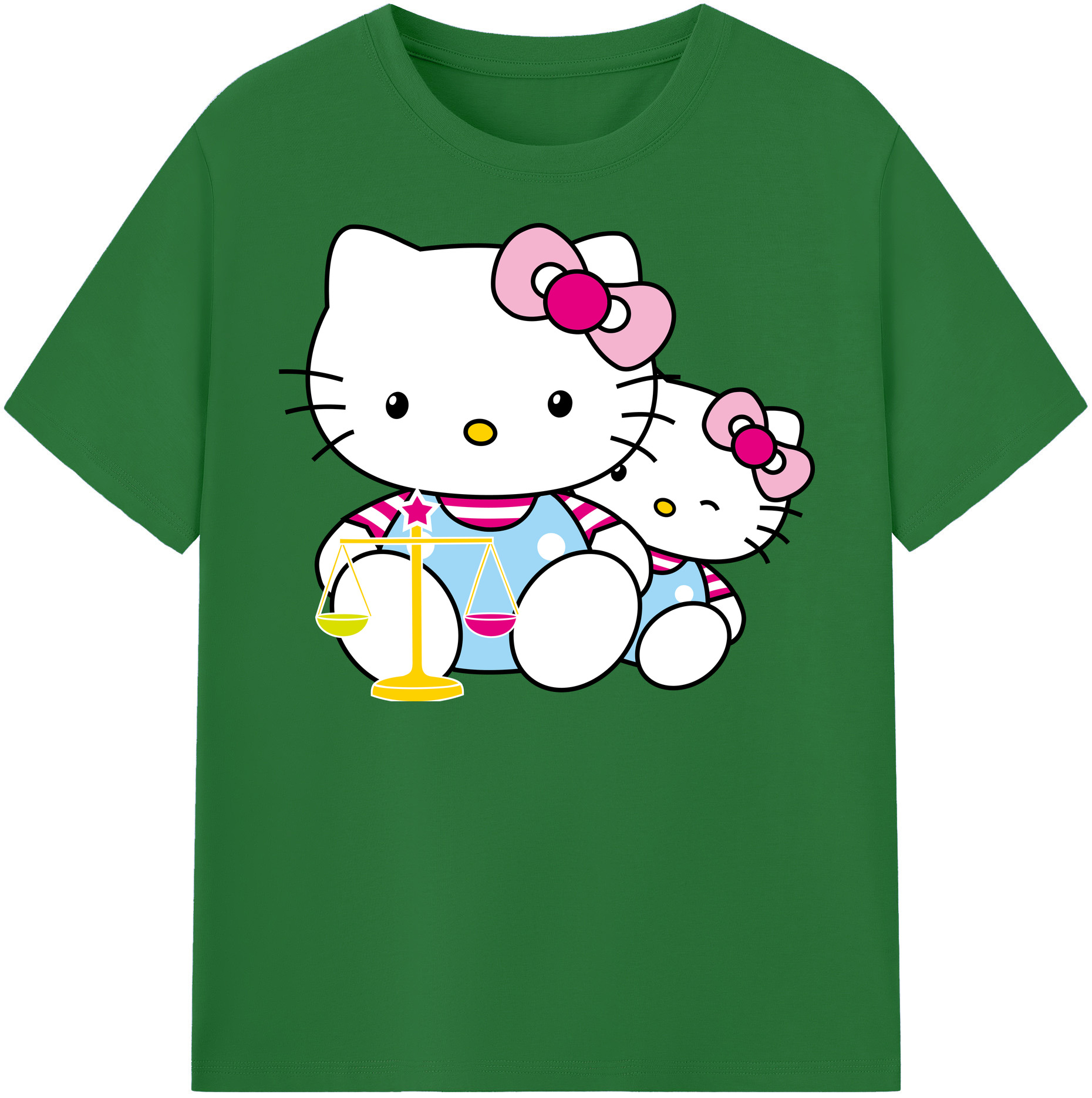 （画像用） Hello Kitty ハローキティ 綿100％半袖Tシャツ（フロントプリント）