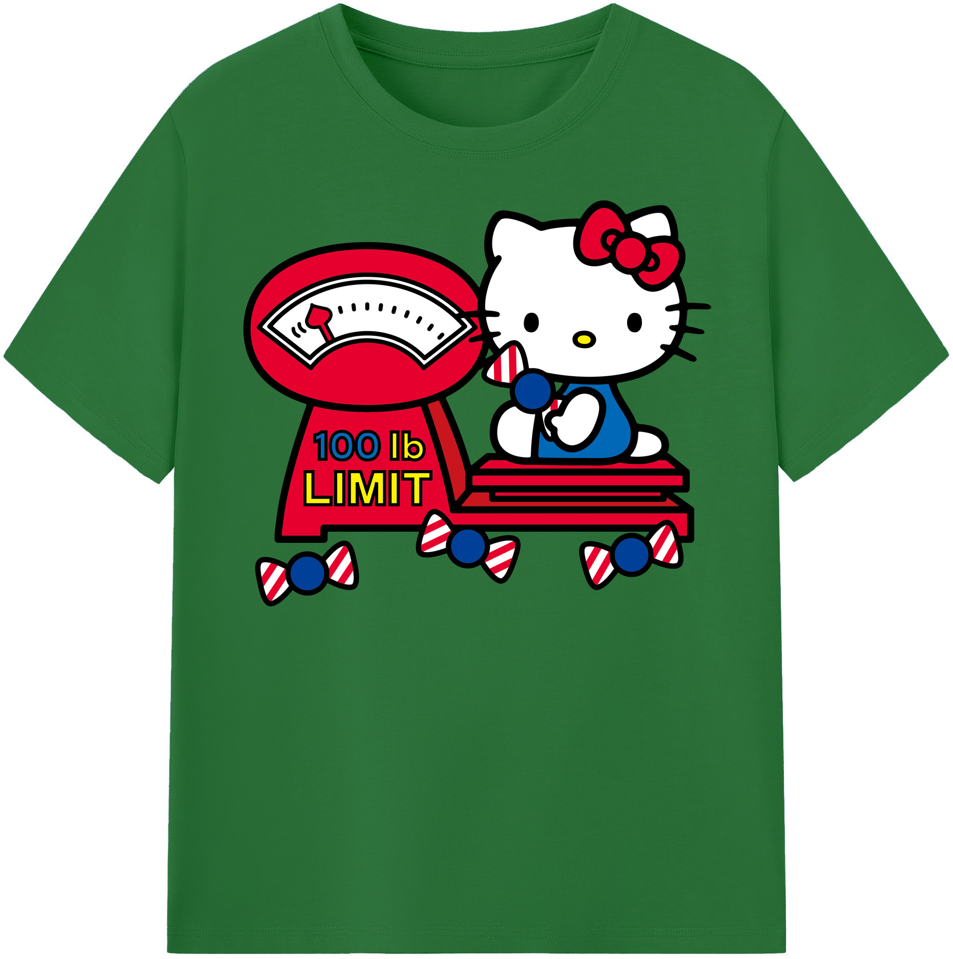 （画像用） Hello Kitty ハローキティ 綿100％半袖Tシャツ（フロントプリント）