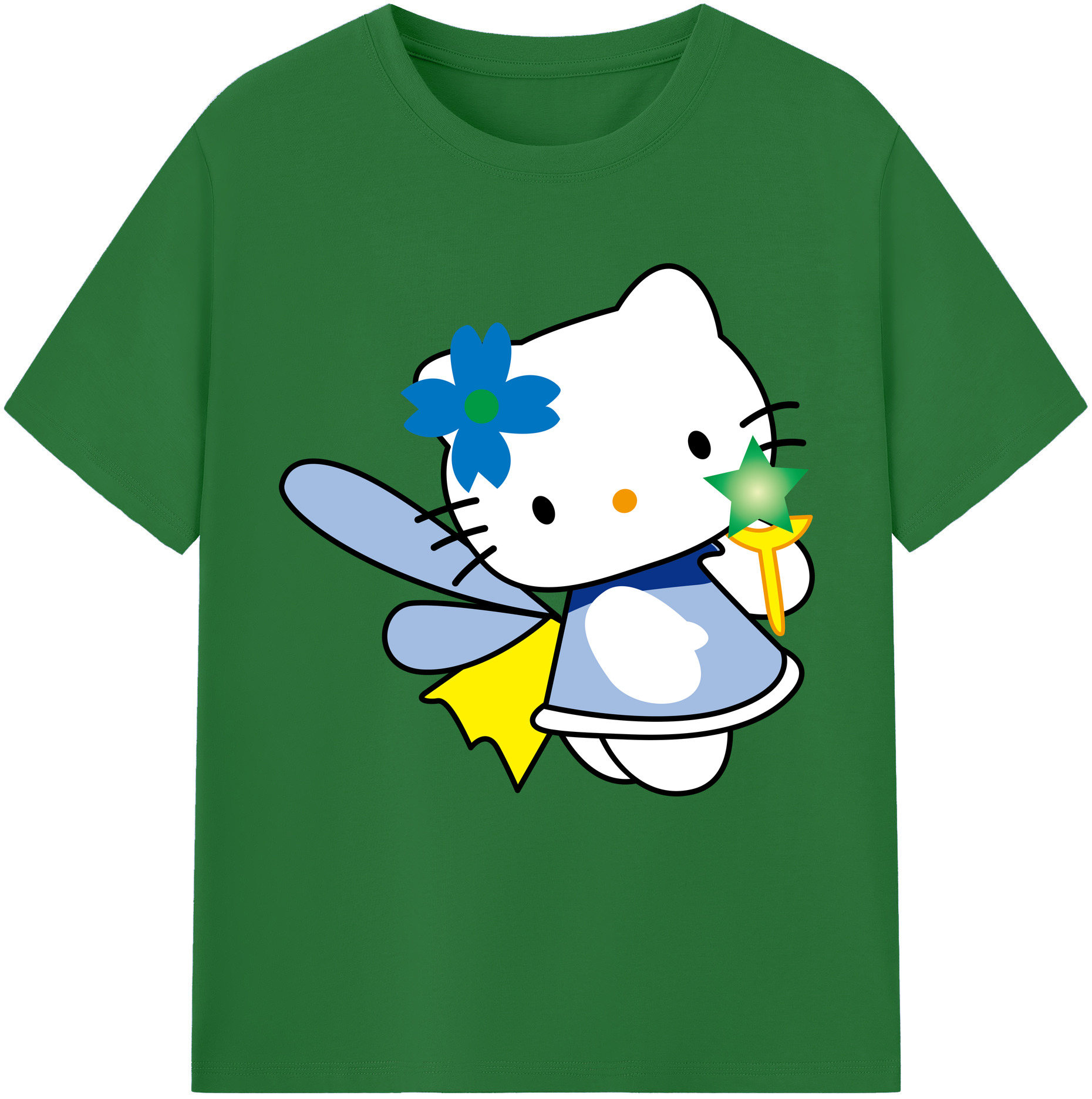 （画像用） Hello Kitty ハローキティ 綿100％半袖Tシャツ（フロントプリント）
