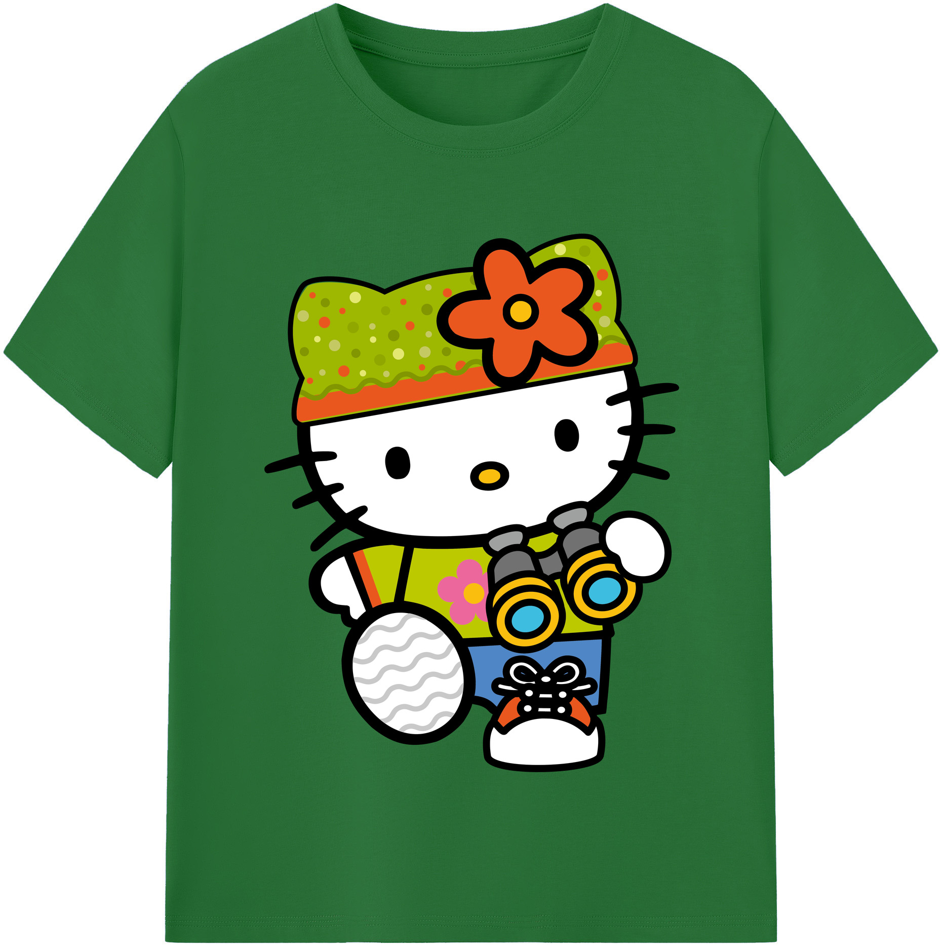 （画像用） Hello Kitty ハローキティ 綿100％半袖Tシャツ（フロントプリント）