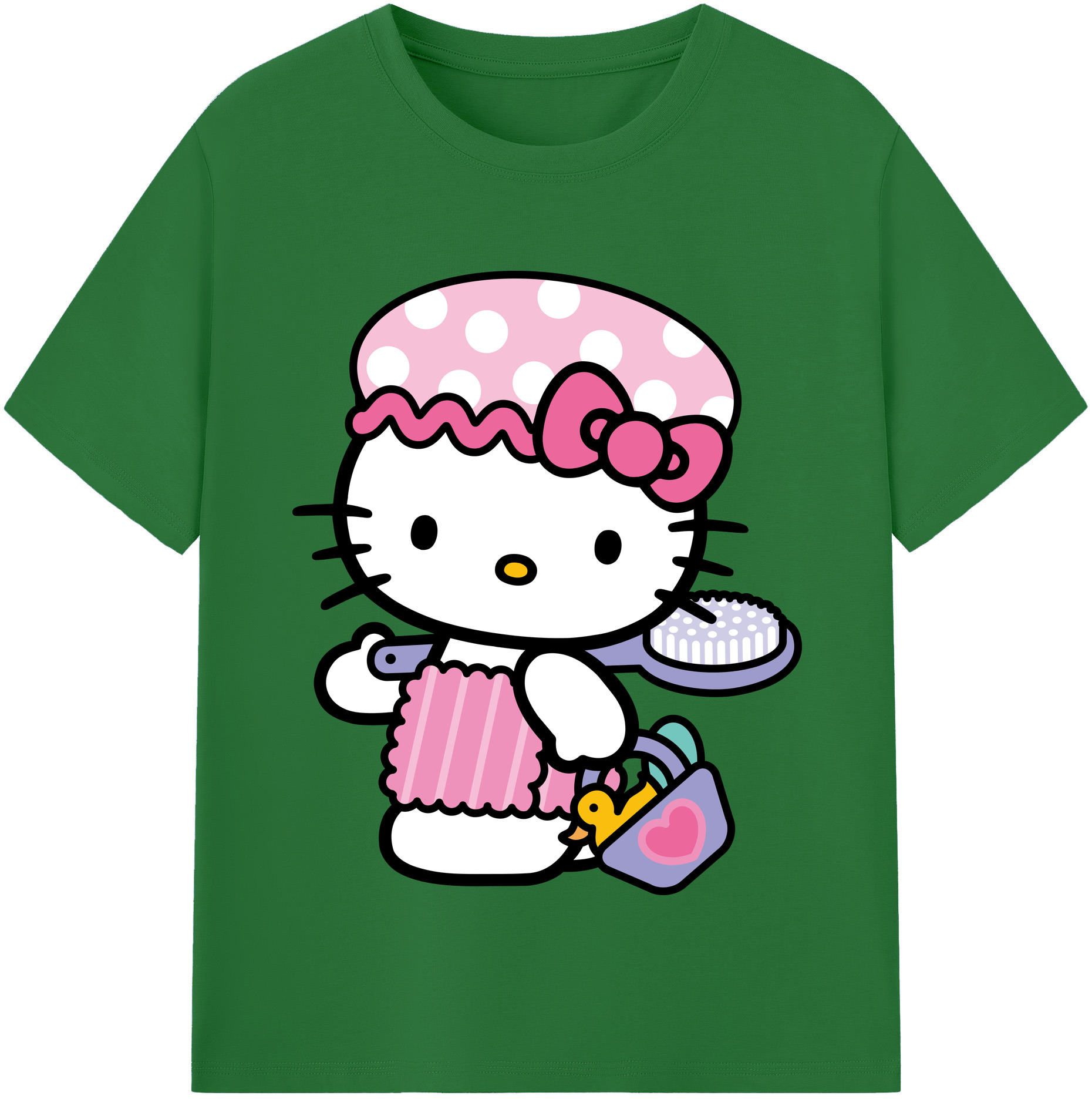 （画像用） Hello Kitty ハローキティ 綿100％半袖Tシャツ（フロントプリント）