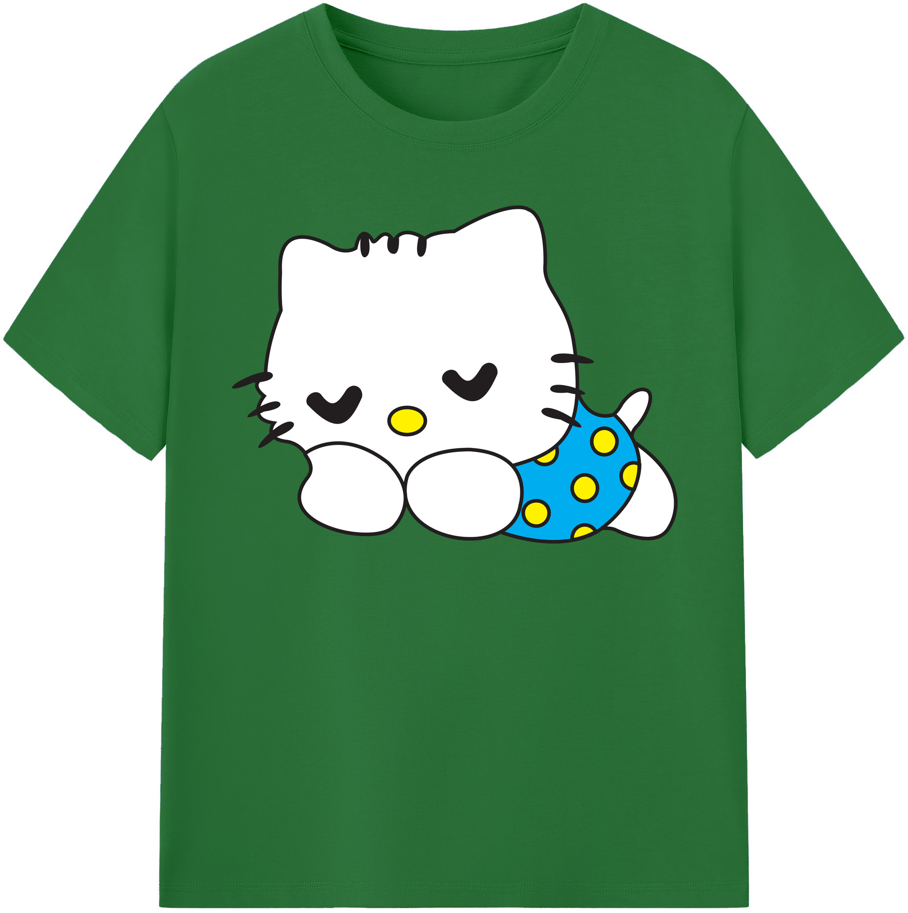 （画像用） Hello Kitty ハローキティ 綿100％半袖Tシャツ（フロントプリント）