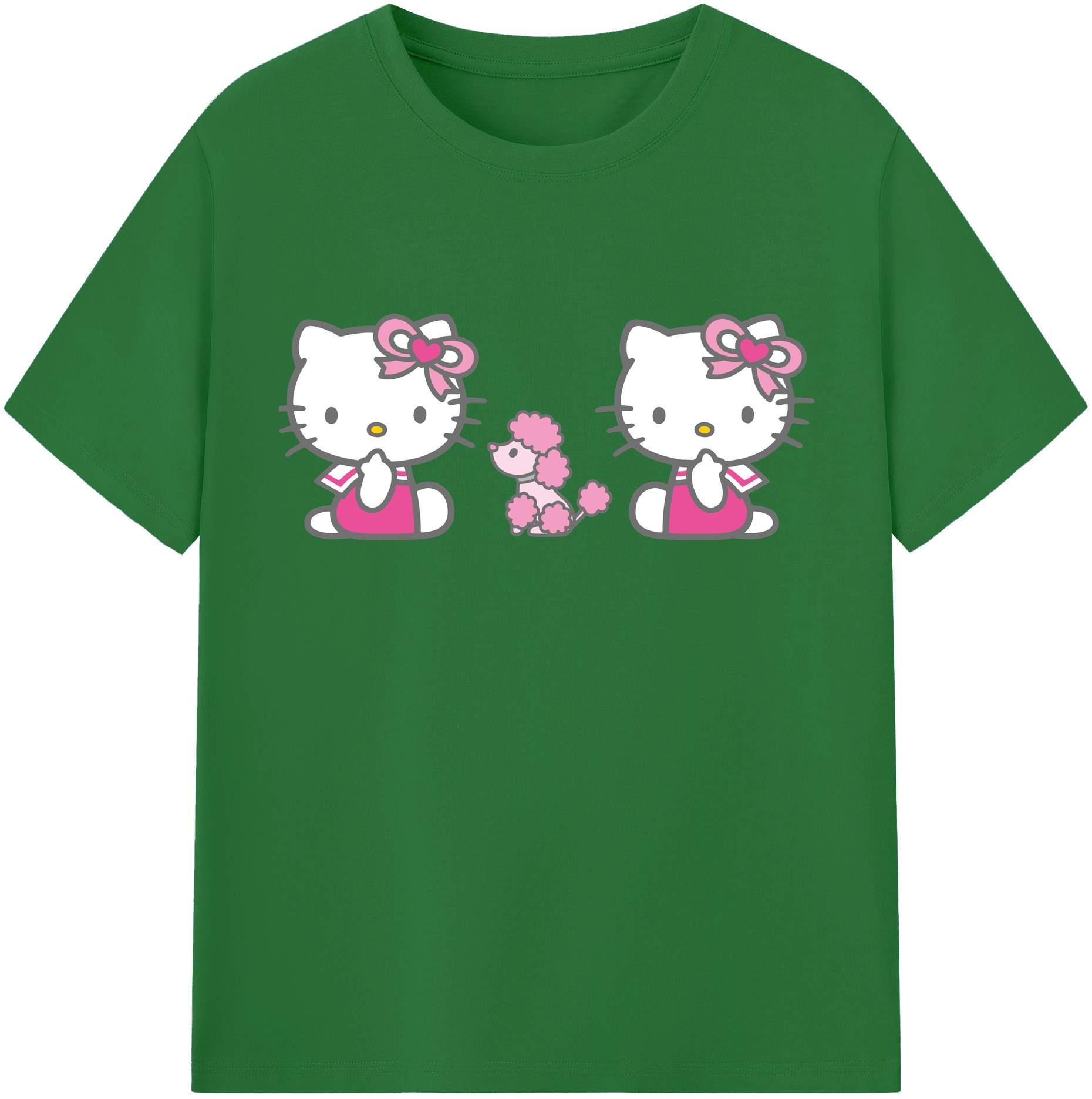（画像用） Hello Kitty ハローキティ 綿100％半袖Tシャツ（フロントプリント）