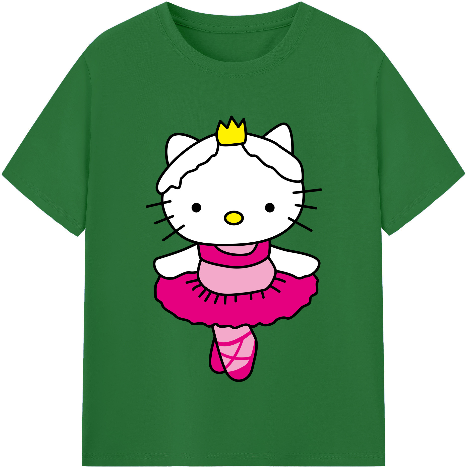 （画像用） Hello Kitty ハローキティ 綿100％半袖Tシャツ（フロントプリント）