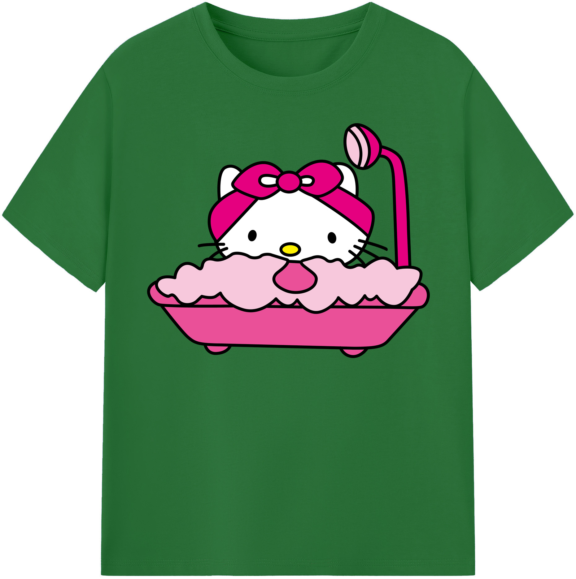 （画像用） Hello Kitty ハローキティ 綿100％半袖Tシャツ（フロントプリント）