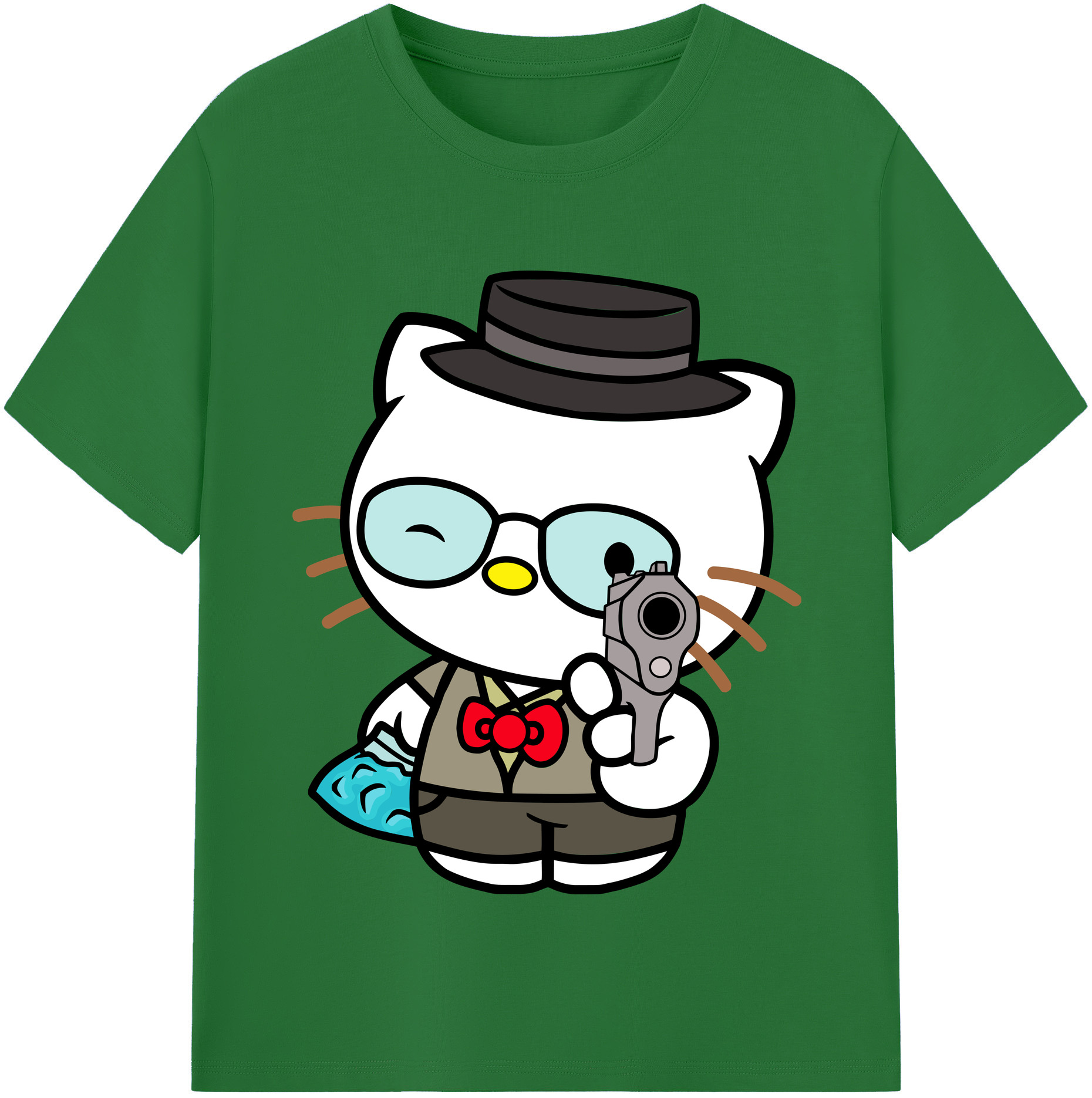 （画像用） Hello Kitty ハローキティ 綿100％半袖Tシャツ（フロントプリント）
