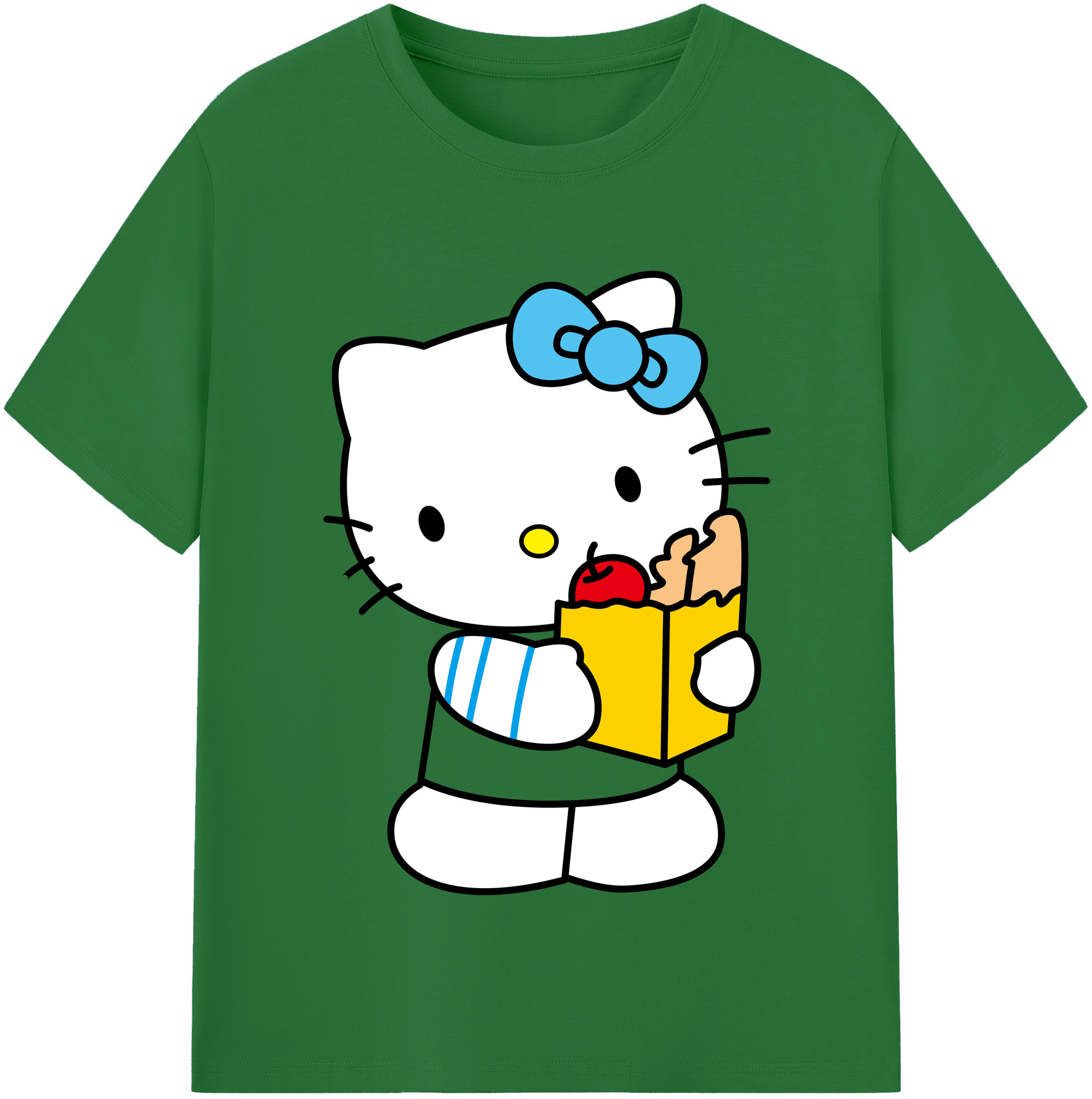 （画像用） Hello Kitty ハローキティ 綿100％半袖Tシャツ（フロントプリント）