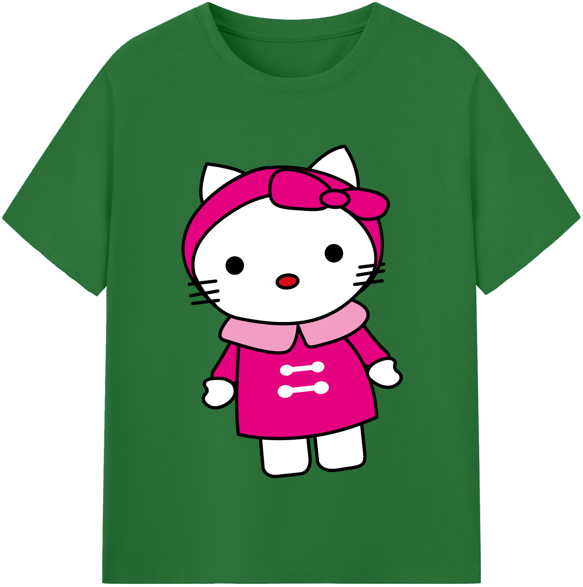 （画像用） Hello Kitty ハローキティ 綿100％半袖Tシャツ（フロントプリント）