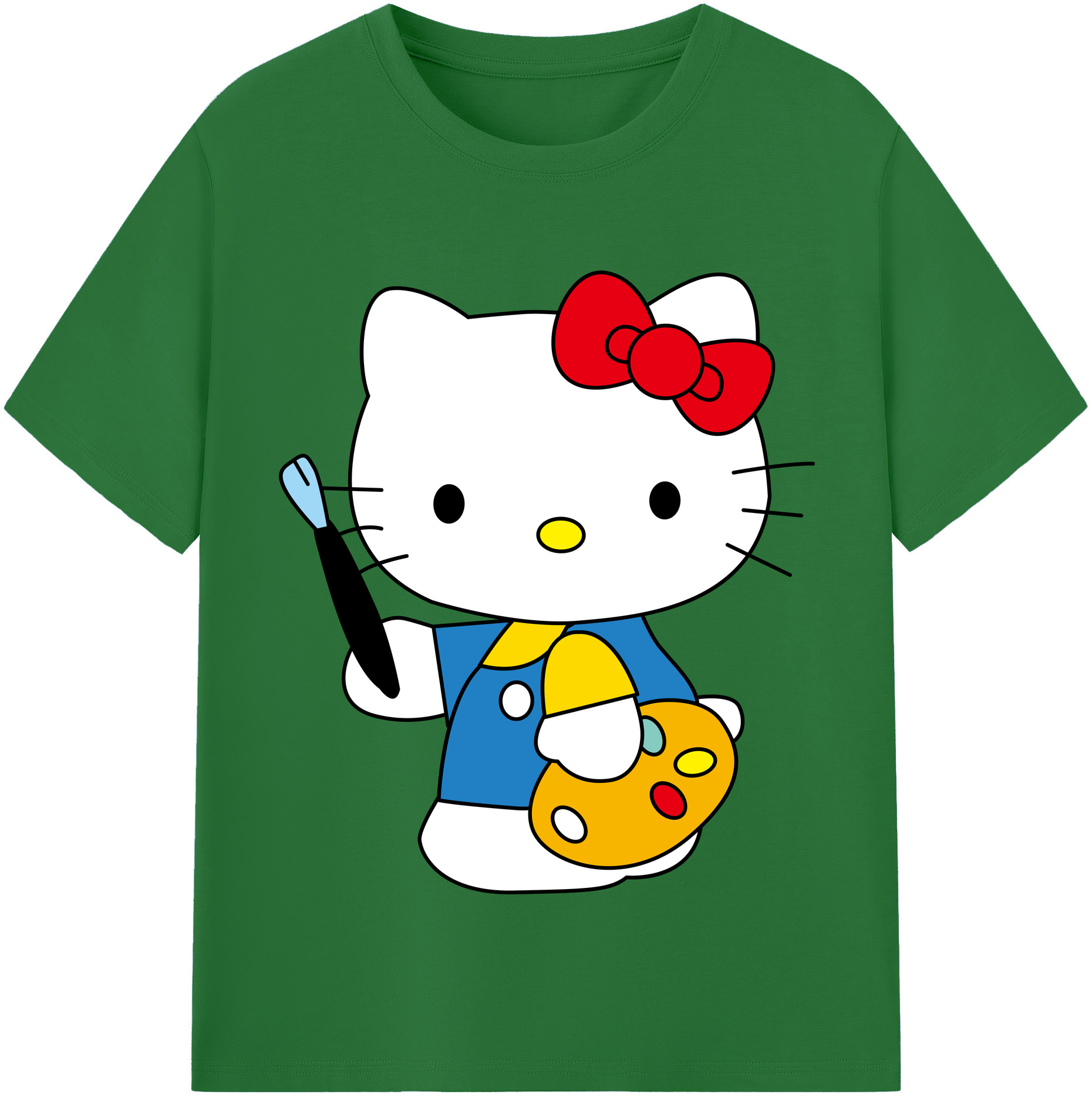 （画像用） Hello Kitty ハローキティ 綿100％半袖Tシャツ（フロントプリント）