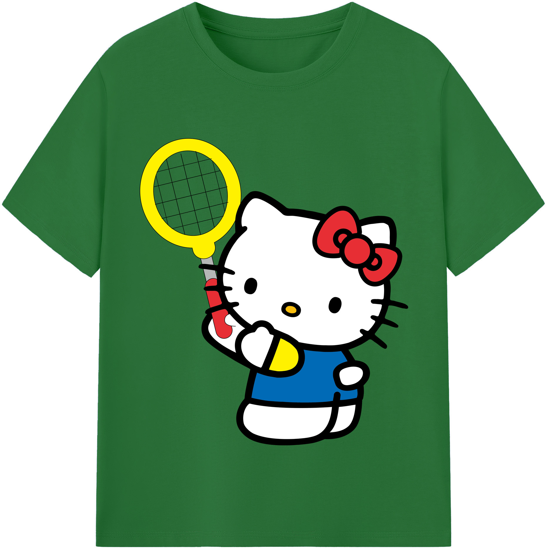 （画像用） Hello Kitty ハローキティ 綿100％半袖Tシャツ（フロントプリント）