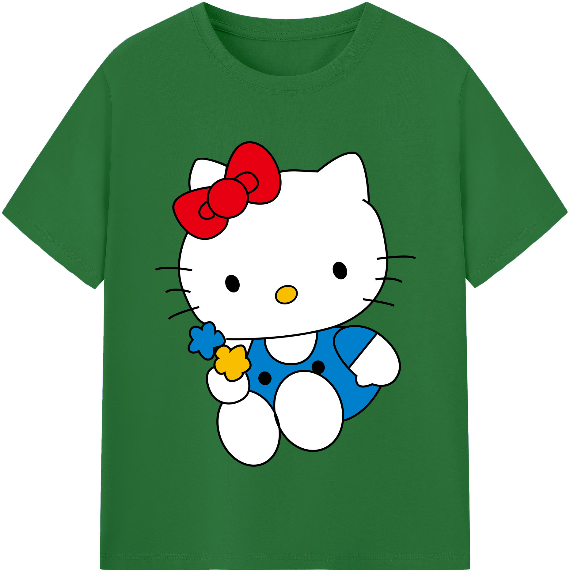 （画像用） Hello Kitty ハローキティ 綿100％半袖Tシャツ（フロントプリント）