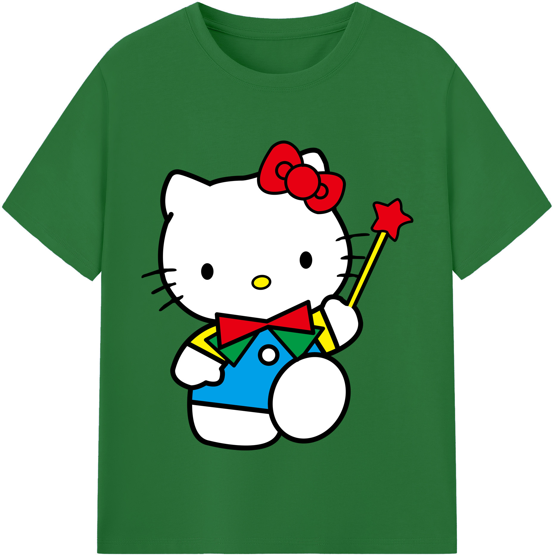 （画像用） Hello Kitty ハローキティ 綿100％半袖Tシャツ（フロントプリント）