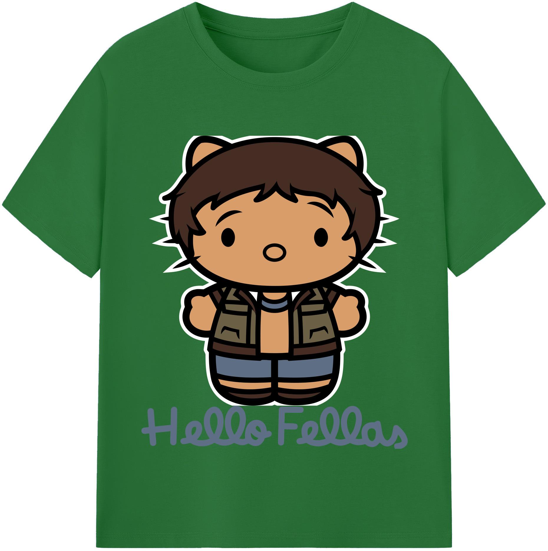 （画像用） Hello Kitty ハローキティ 綿100％半袖Tシャツ（フロントプリント）