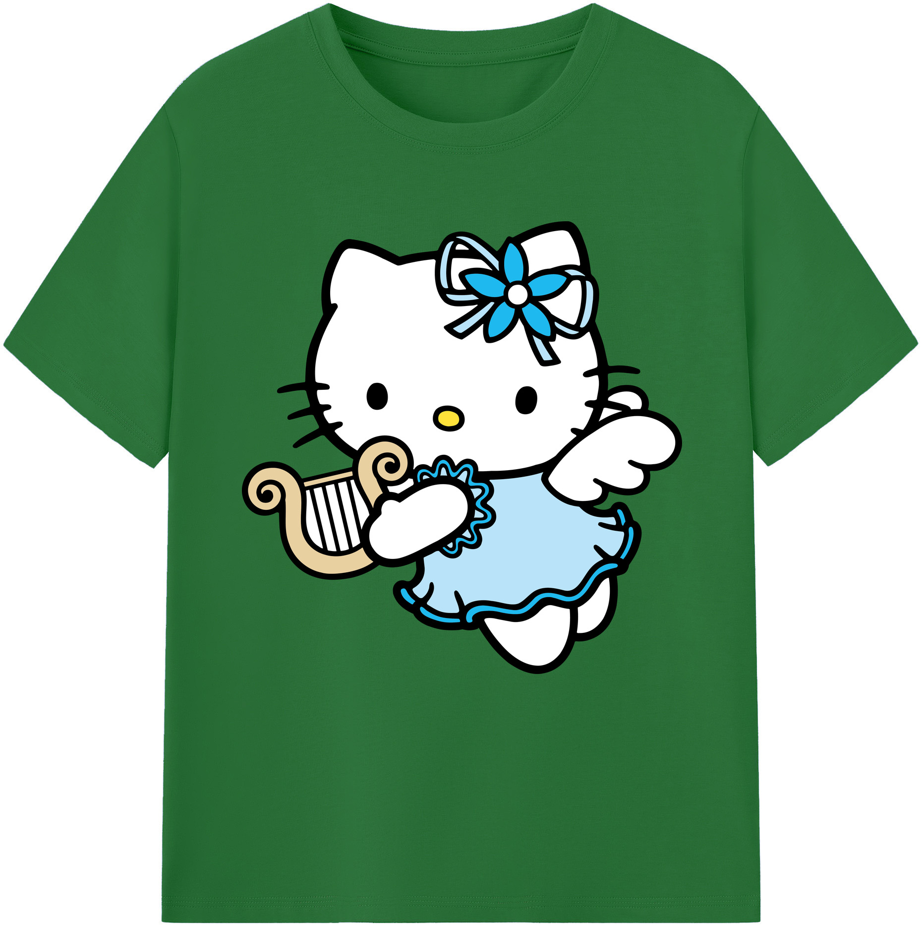 （画像用） Hello Kitty ハローキティ 綿100％半袖Tシャツ（フロントプリント）